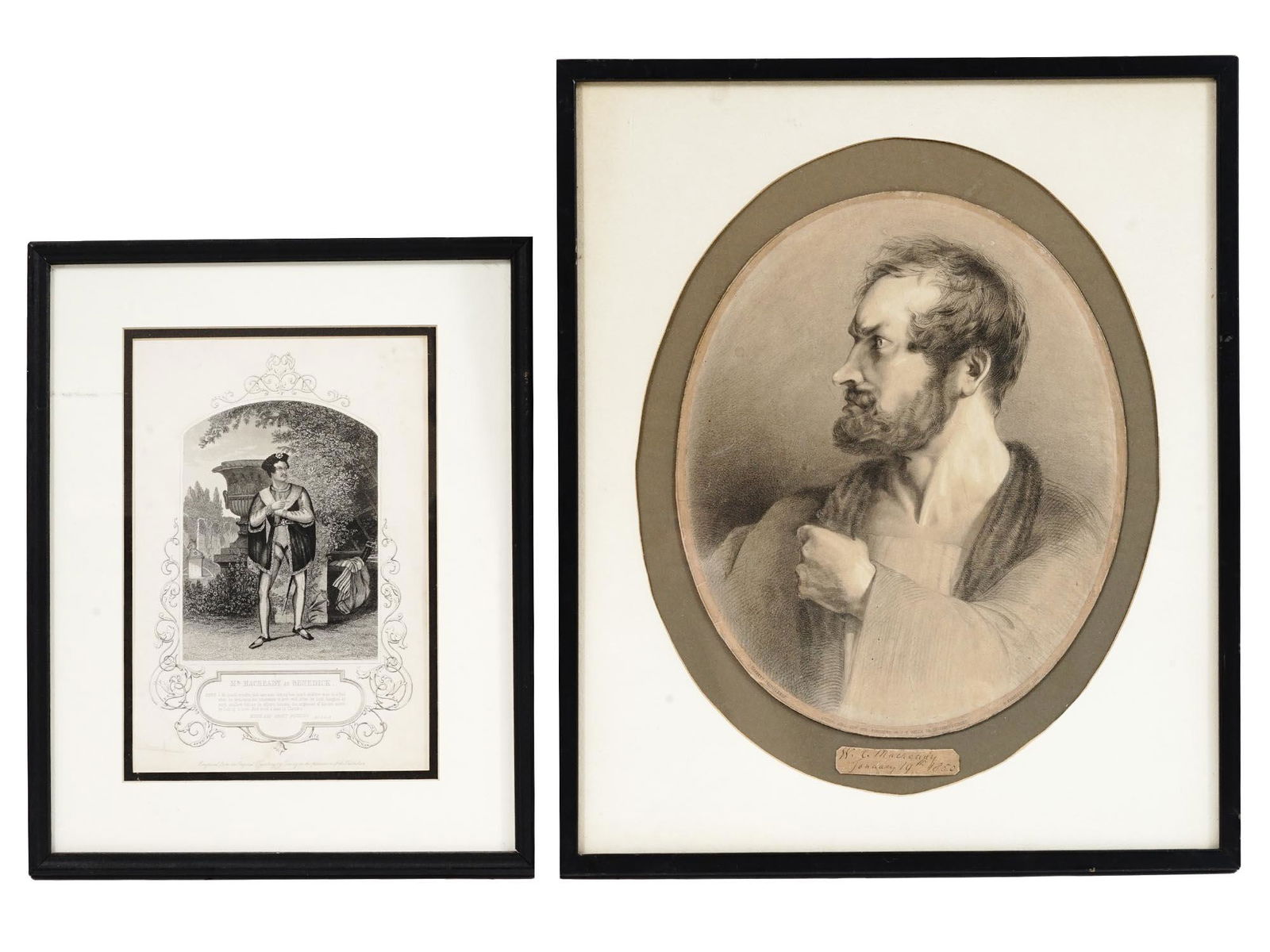 ANTIQUE PORTRAIT PRINTS OF ACTOR WILLIAM MACREADY (1 of 9)