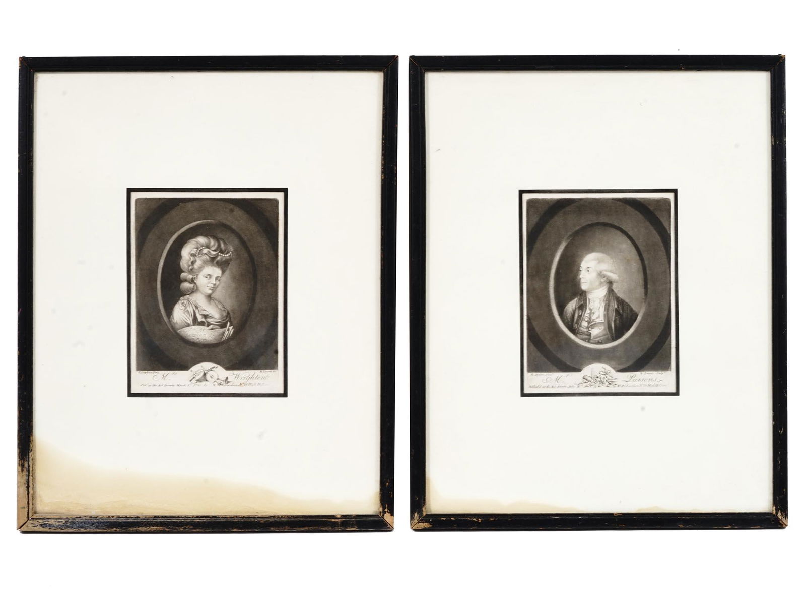 ANTIQUE 18 C PORTRAIT ETCHINGS BY ROBERT DIGHTON (1 of 6)