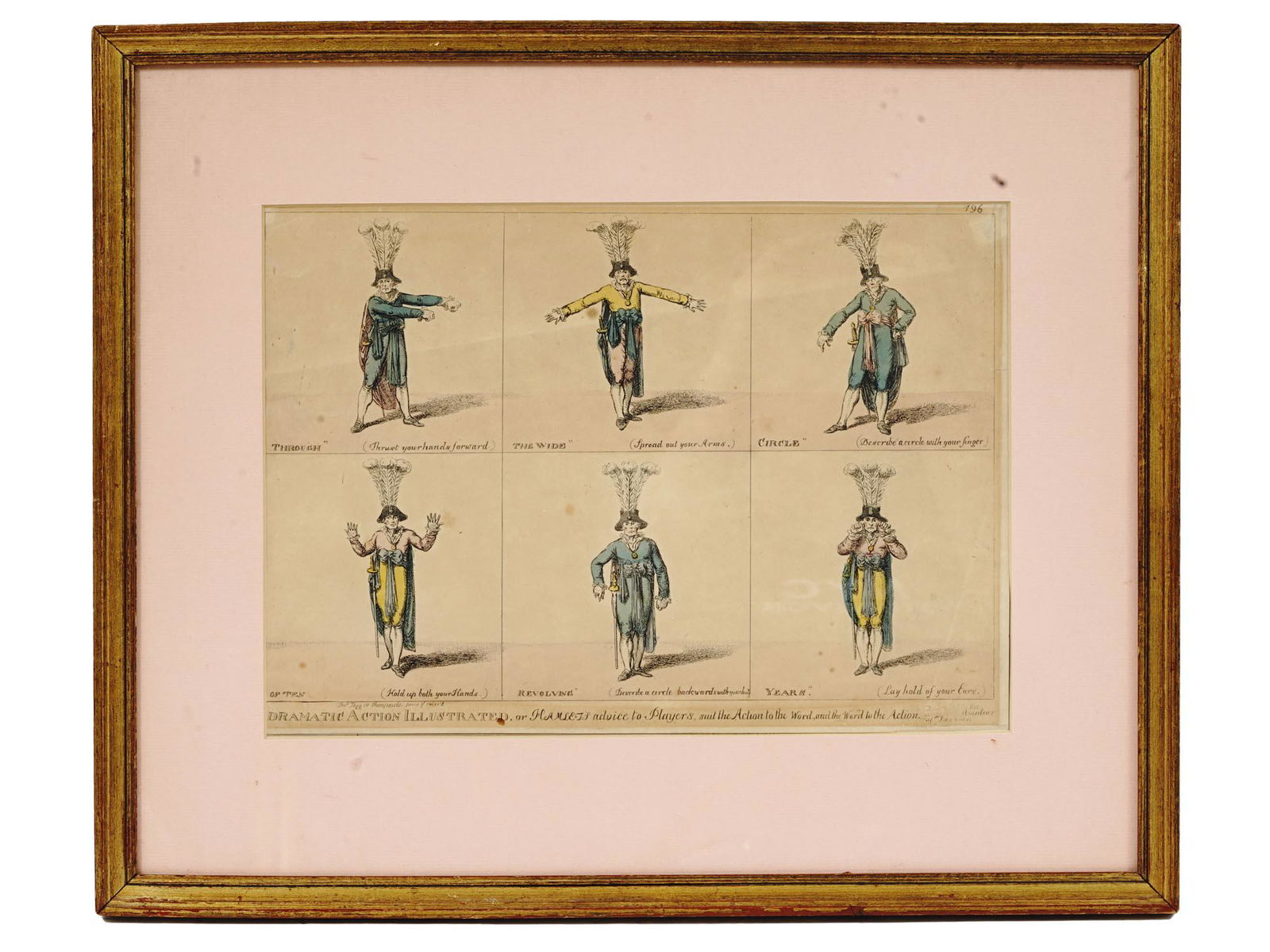 1811 BRITISH ETCHING DRAMATIC ACTION ILLUSTRATED (1 of 4)