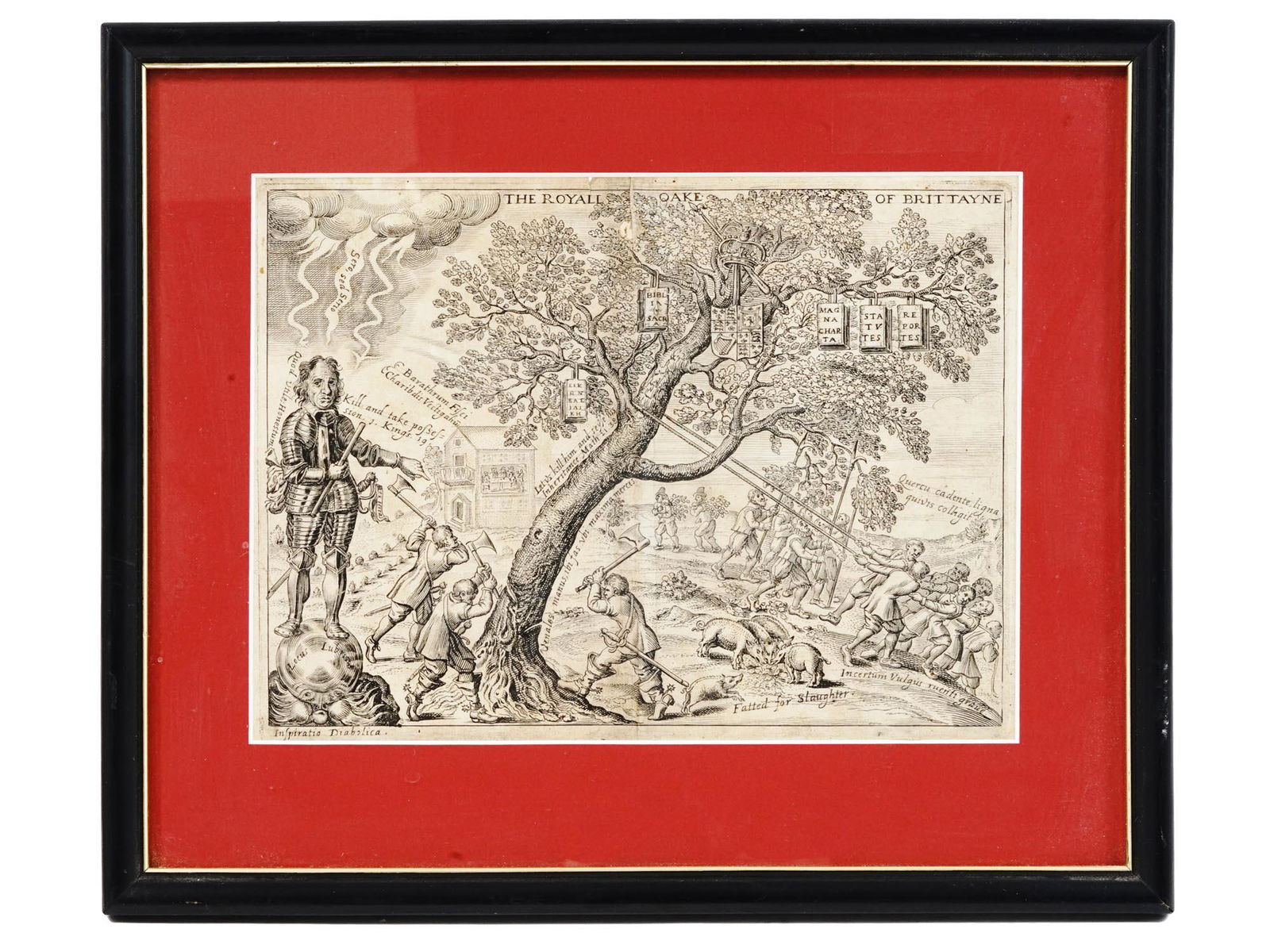 1649 BRITISH ETCHING ROYALL OAKE OF BRITTAYNE (1 of 5)