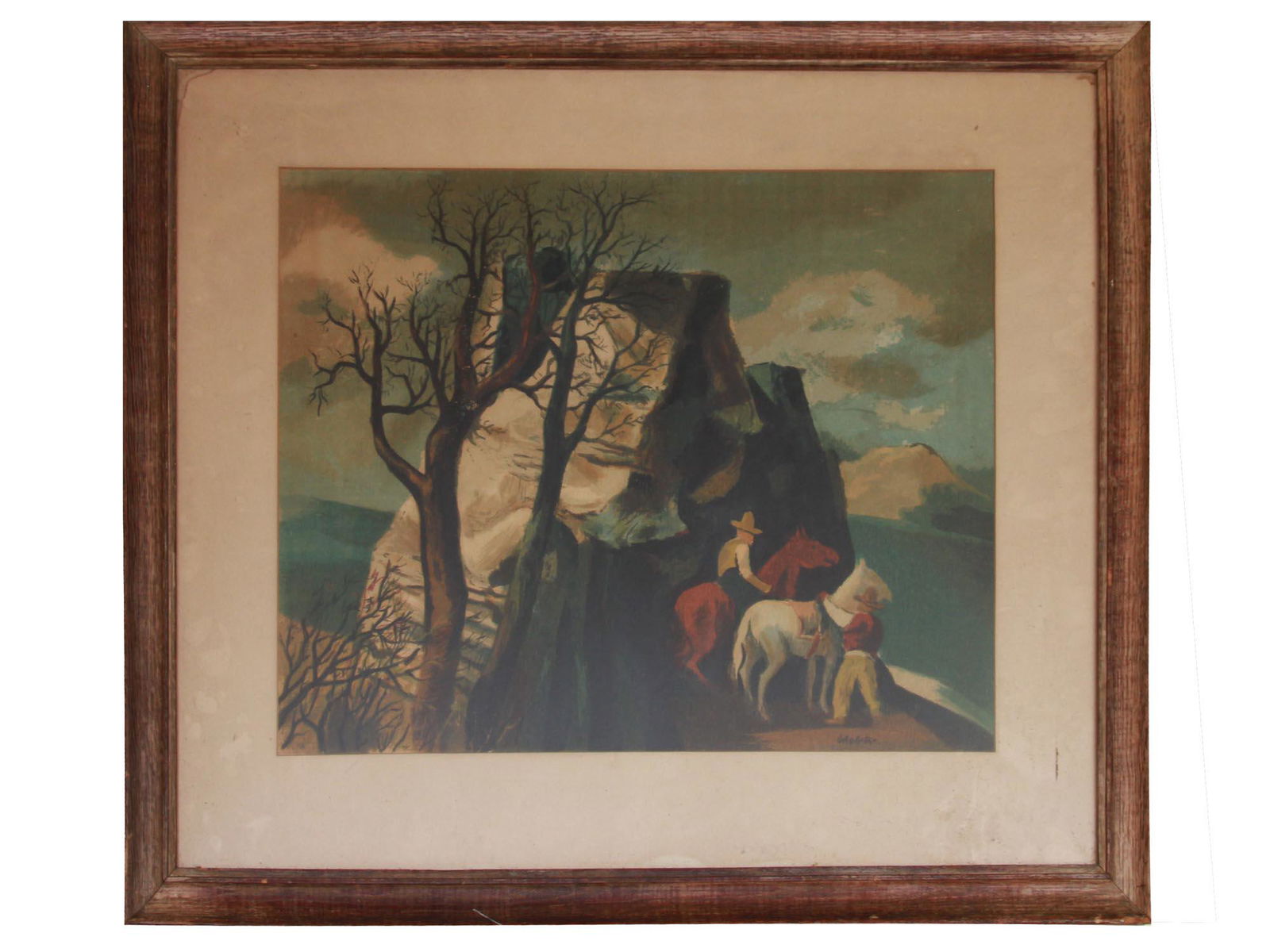 SIGNED MOUNTAIN LANDSCAPE PRINT (1 of 2)