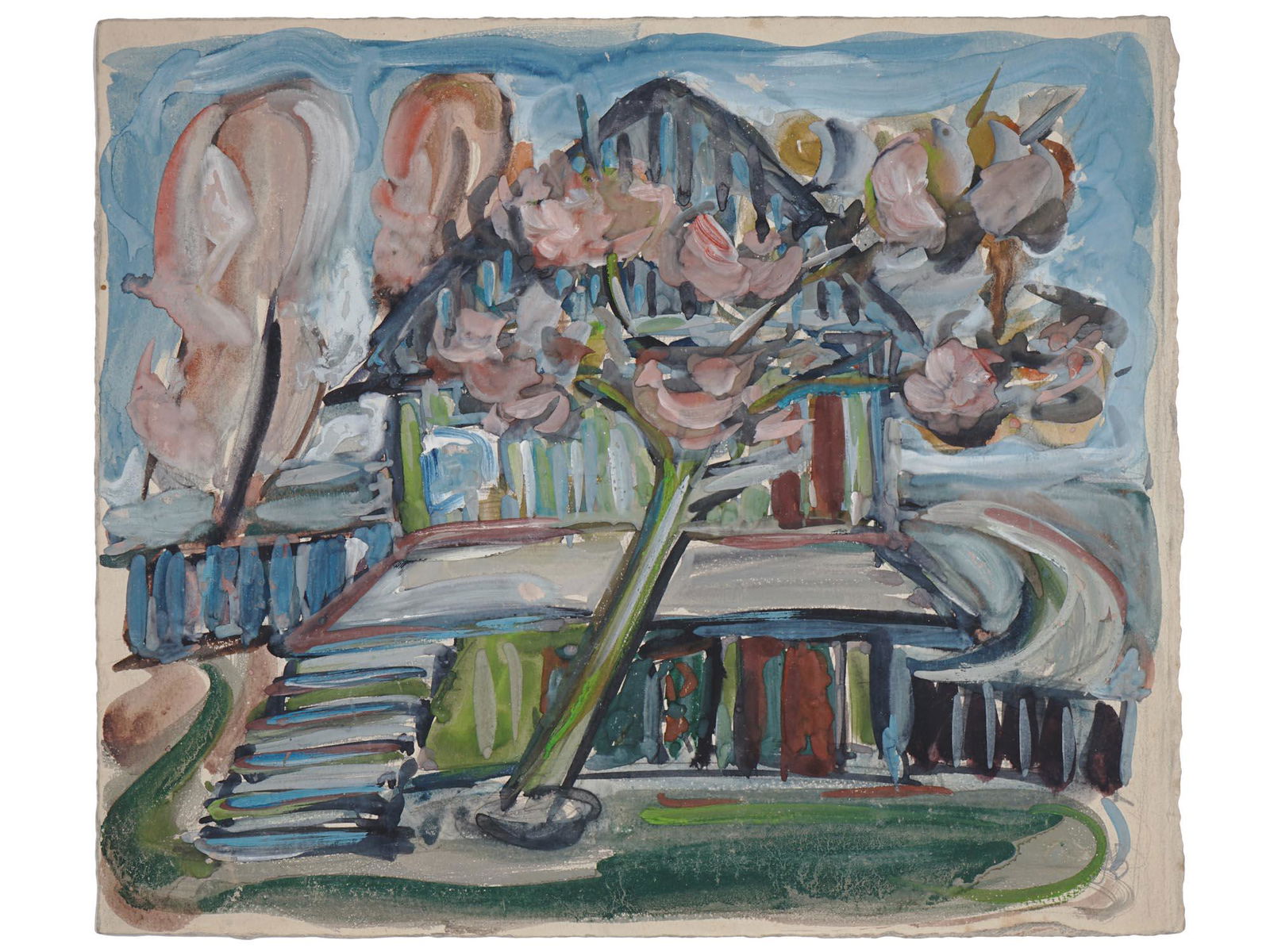 ATTR TO ALBERT BENOIS RUSSIAN LANDSCAPE PAINTING (1 of 4)