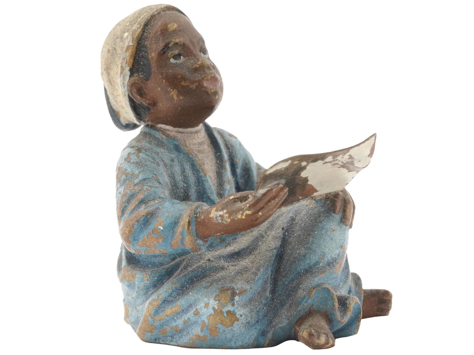 ANTIQUE AUSTRIAN ORIENTAL BRONZE FIGURE ARAB BOY (1 of 5)