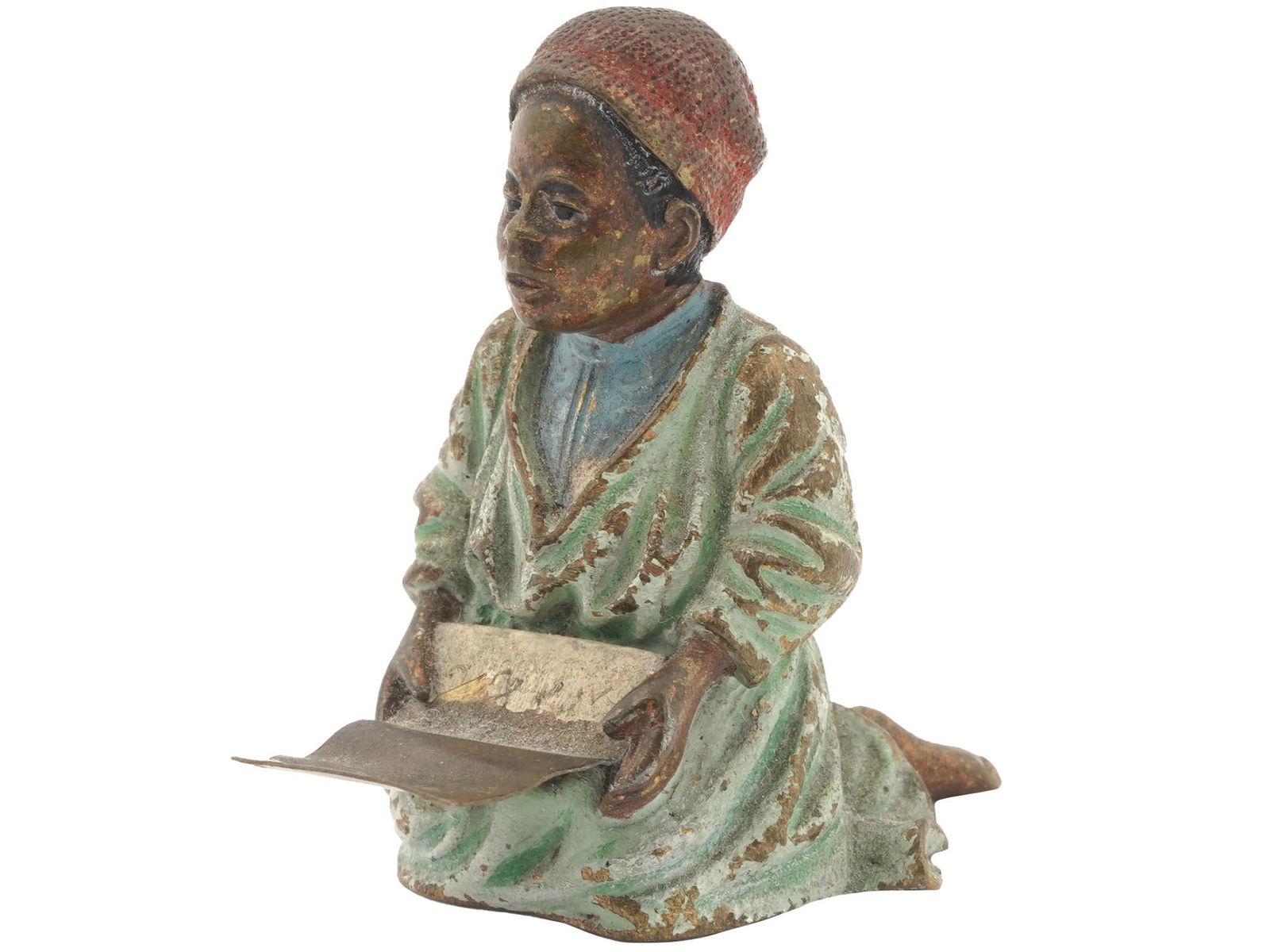 ANTIQUE AUSTRIAN ORIENTAL BRONZE FIGURE ARAB BOY (1 of 5)