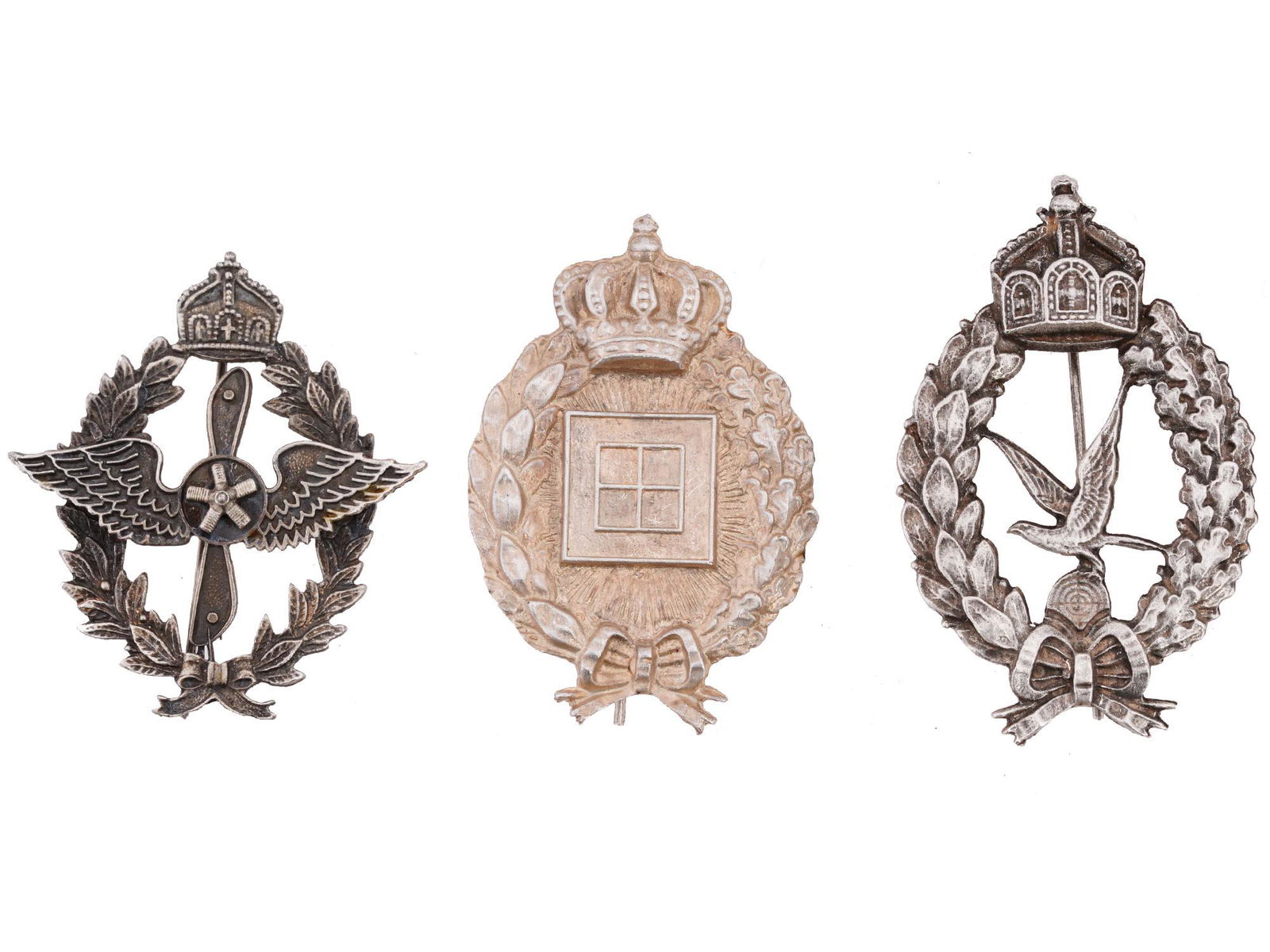 GROUP OF 3 GERMAN WWI IMPERIAL LUFTWAFFE PILOT BADGES (1 of 3)
