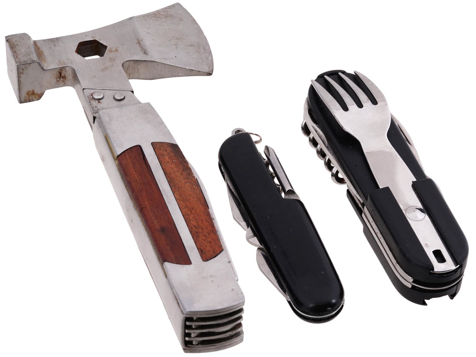 VINTAGE AMERICAN FOLDING KNIVES AND SHEFFIELD CAMPER TOOL (1 of 6)