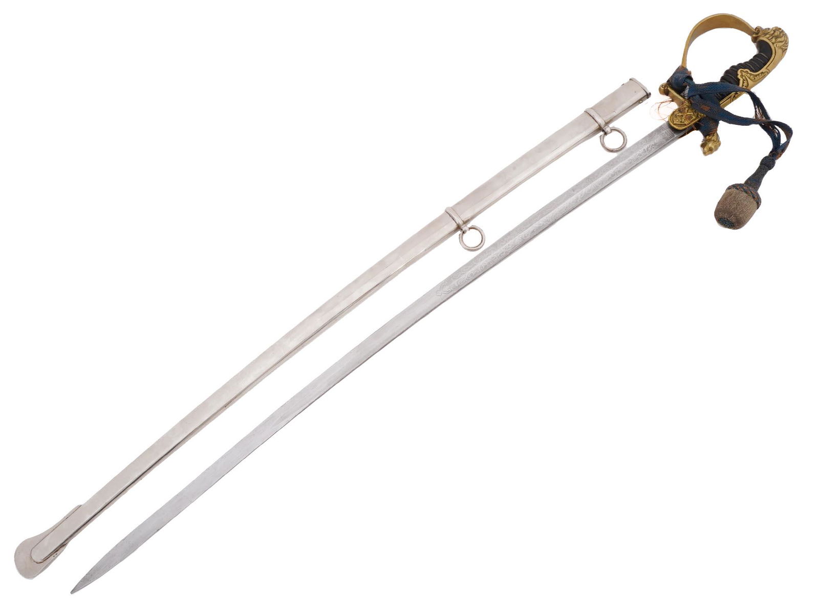 GERMAN WWI LIONHEAD ARTILLERY OFFICERS SWORD (1 of 11)