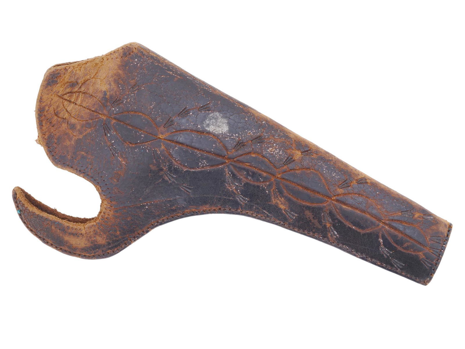 ANTIQUE EARLY 20TH C WESTERN LEATHER COLT HOLSTER (1 of 3)