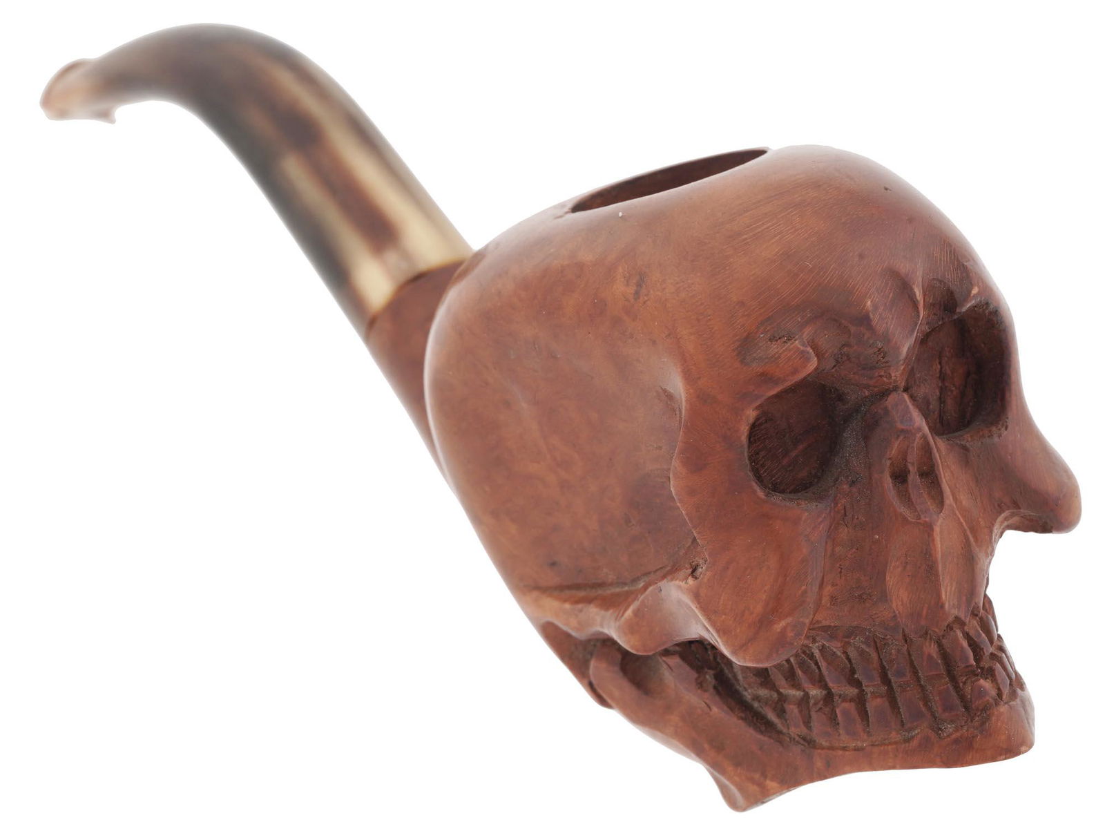 FRENCH SAINT CLAUDE HAND CARVED HEAD TOBACCO PIPE (1 of 9)