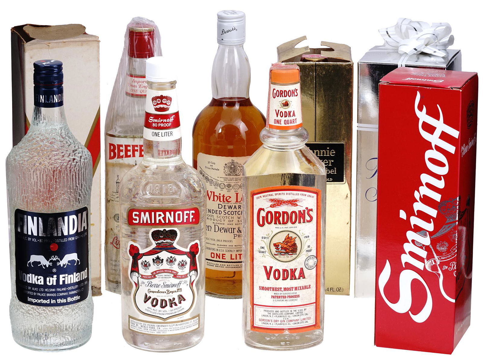 BEEFEATER TANQUERAY STERLING LIQUEUR BOTTLES IOB (1 of 5)