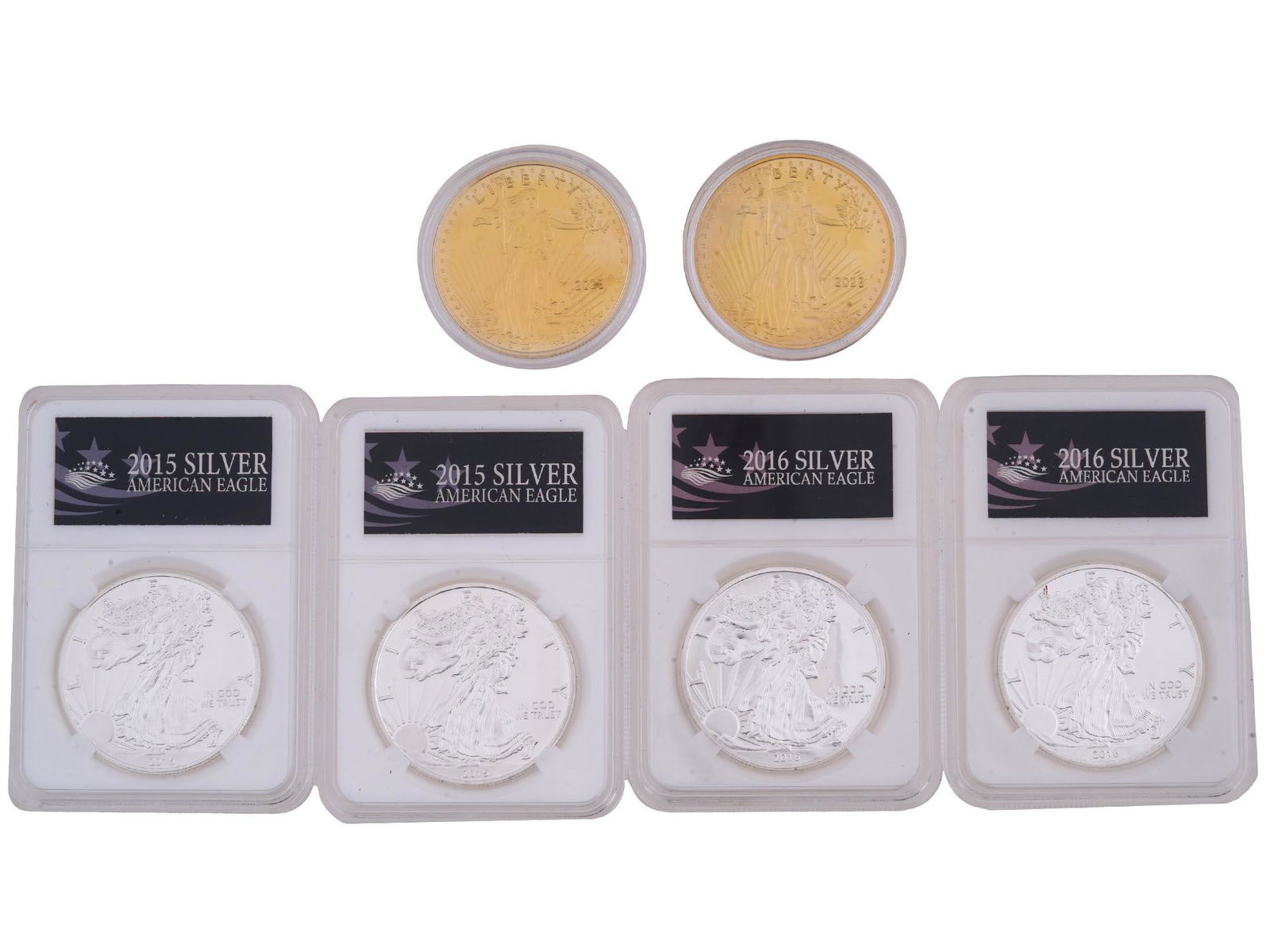 AMERICAN SILVER EAGLE AND GOLD EAGLE COIN REPLICAS (1 of 6)