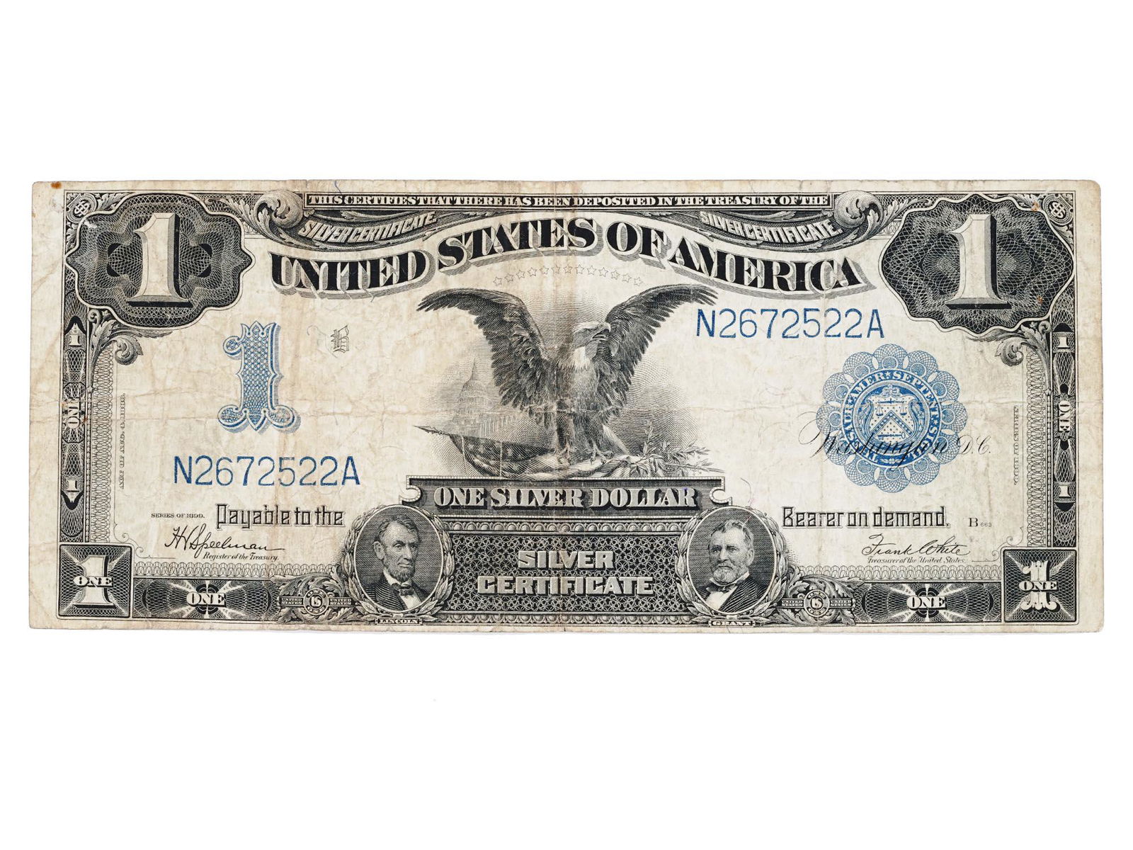 1899 US 1 DOLLAR SILVER CERTIFICATE WITH LINCOLN (1 of 4)