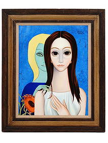 AMERICAN PORTRAIT OIL PAINTING BY MARGARET KEANE (1 of 5)