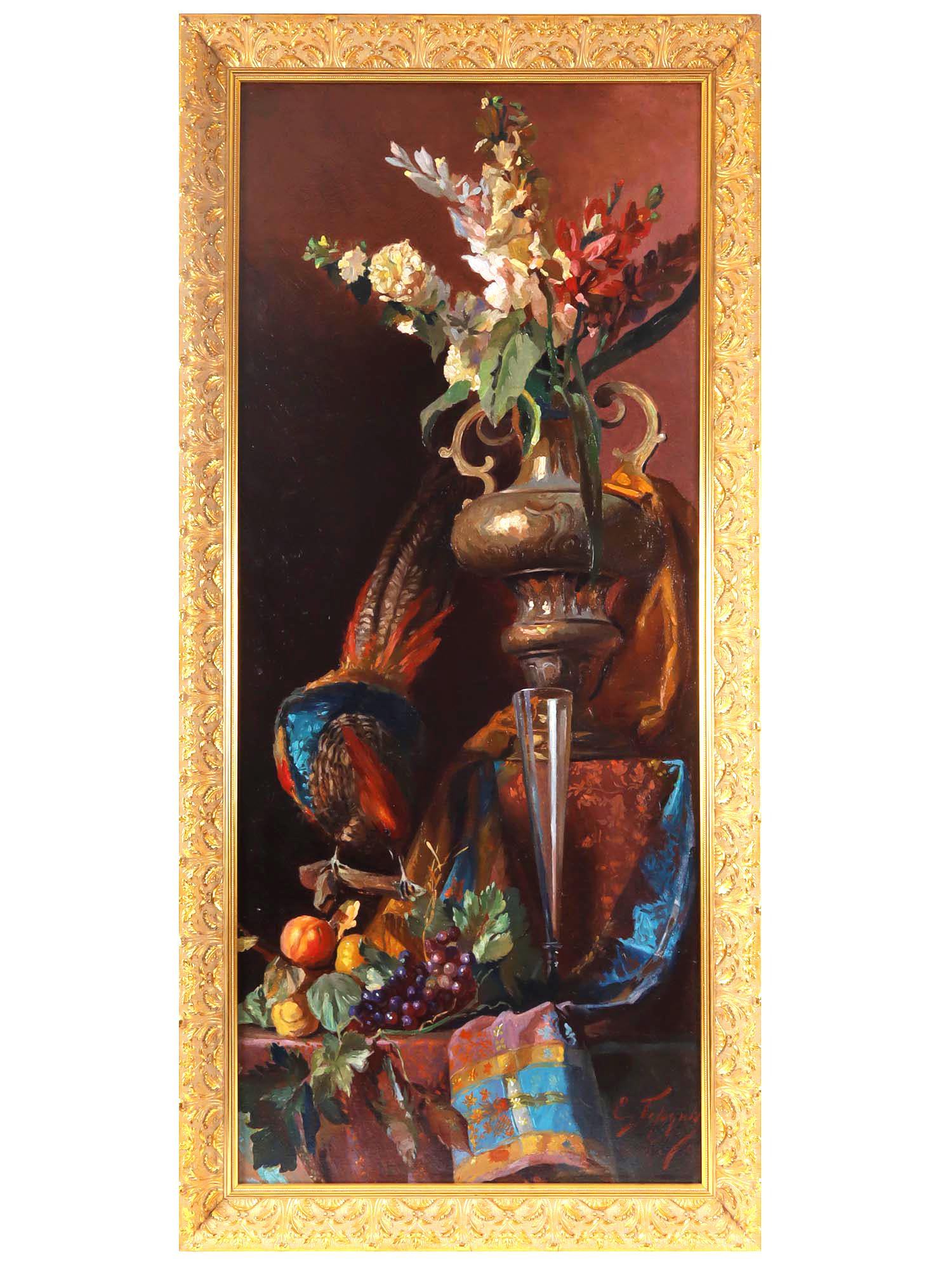 RUSSIAN OIL PAINTING STILL LIFE BY EUGENE GORUNOFF (1 of 5)