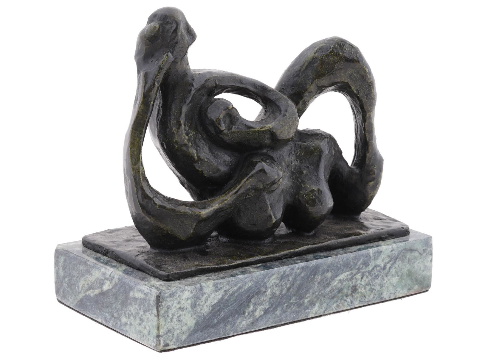 ABSTRACT BRONZE SCULPTURE HAGAR AFTER JACQUES LIPCHITZ: After Jacques Lipchitz, American French, 1891 to 1973, abstract bronze sculpture Hagar. Signed to the base. Hagar is a biblical woman. According to the Book of Genesis, she was an Egyptian slave, a ha