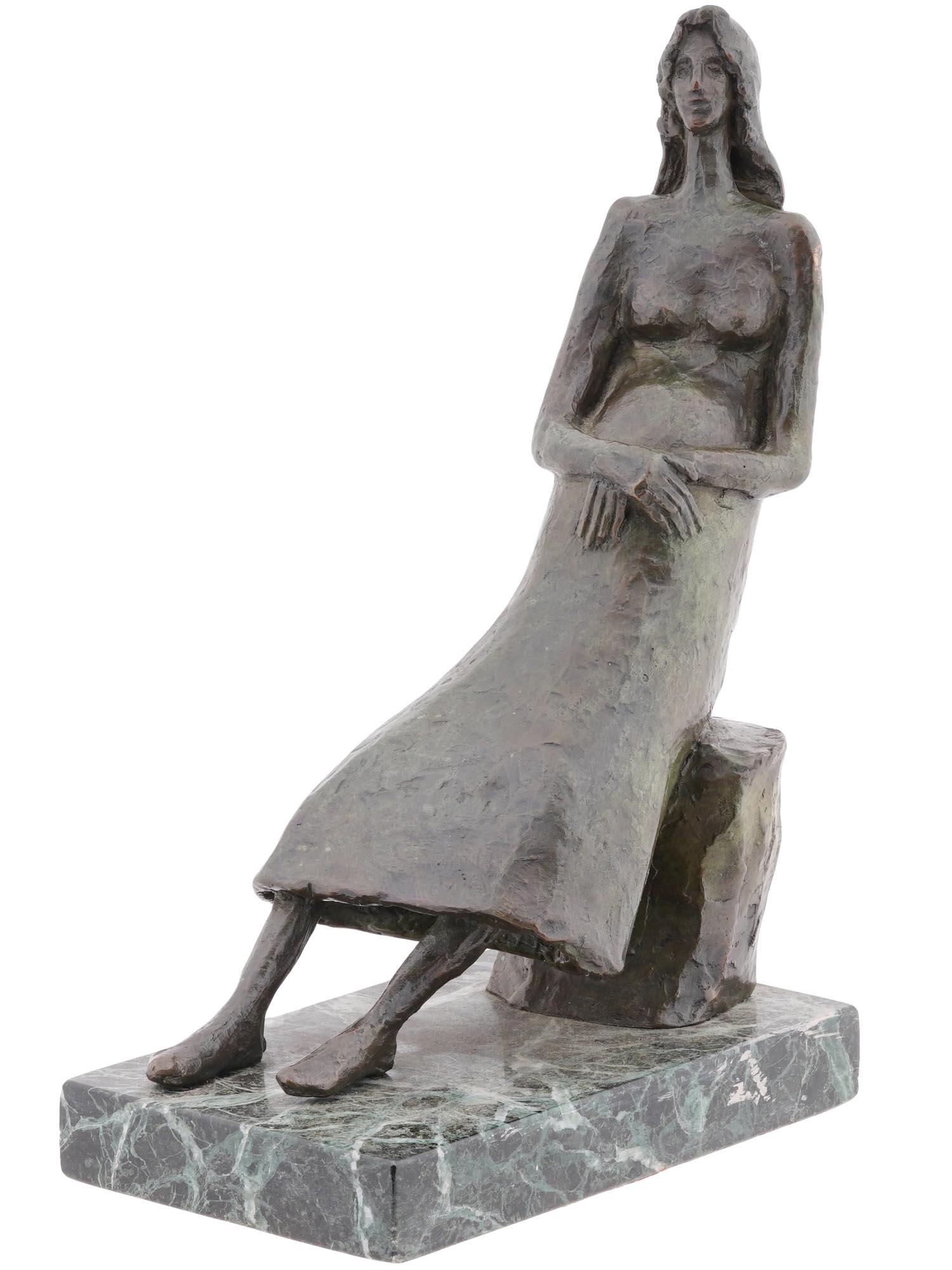 AMERICAN FEMALE BRONZE SCULPTURE SIGNED BY ARTIST (1 of 8)