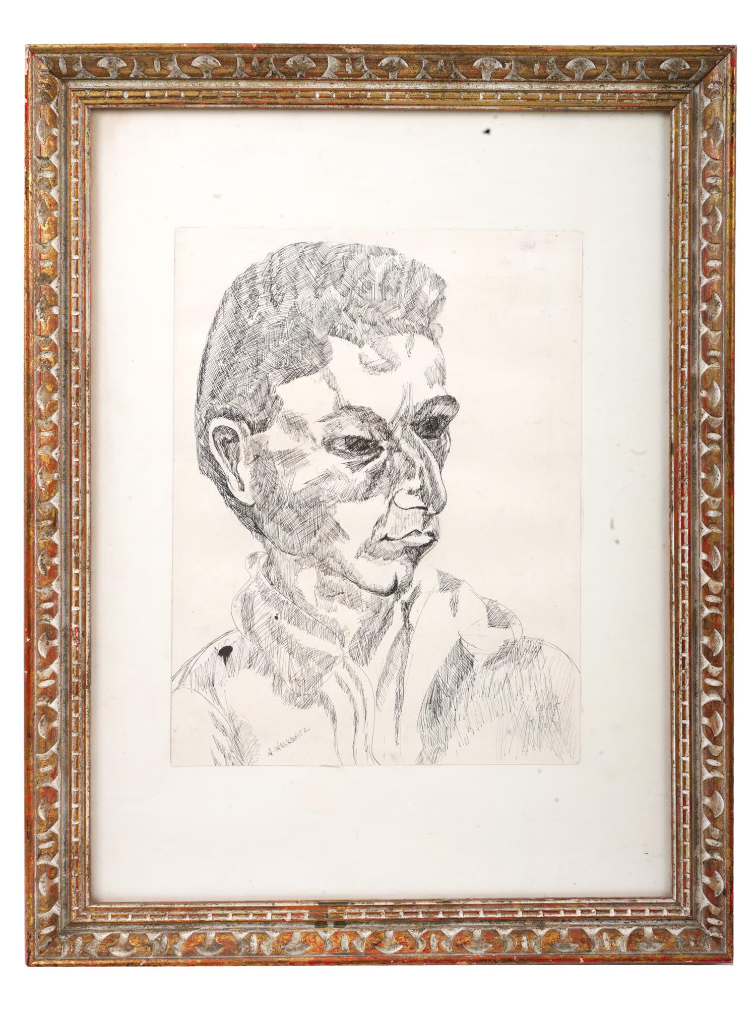 RUSSIAN INK PAINTING PORTRAIT BY ABRAHAM WALKOWITZ (1 of 7)