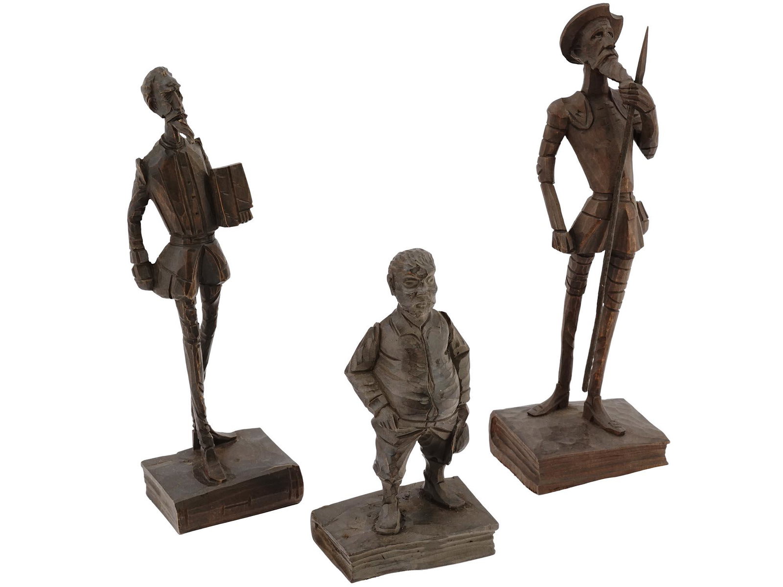 DON QUIXOTE CHARACTERS HAND CARVED WOODEN FIGURES (1 of 6)
