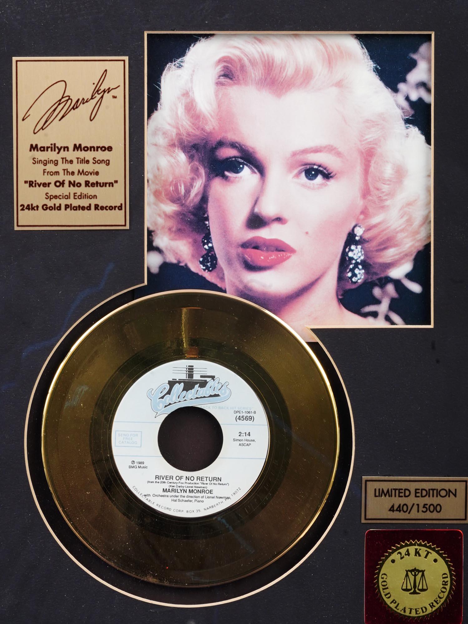 LIMITED EDITION MARILYN MONROE GOLD PLATED RECORD (1 of 7)