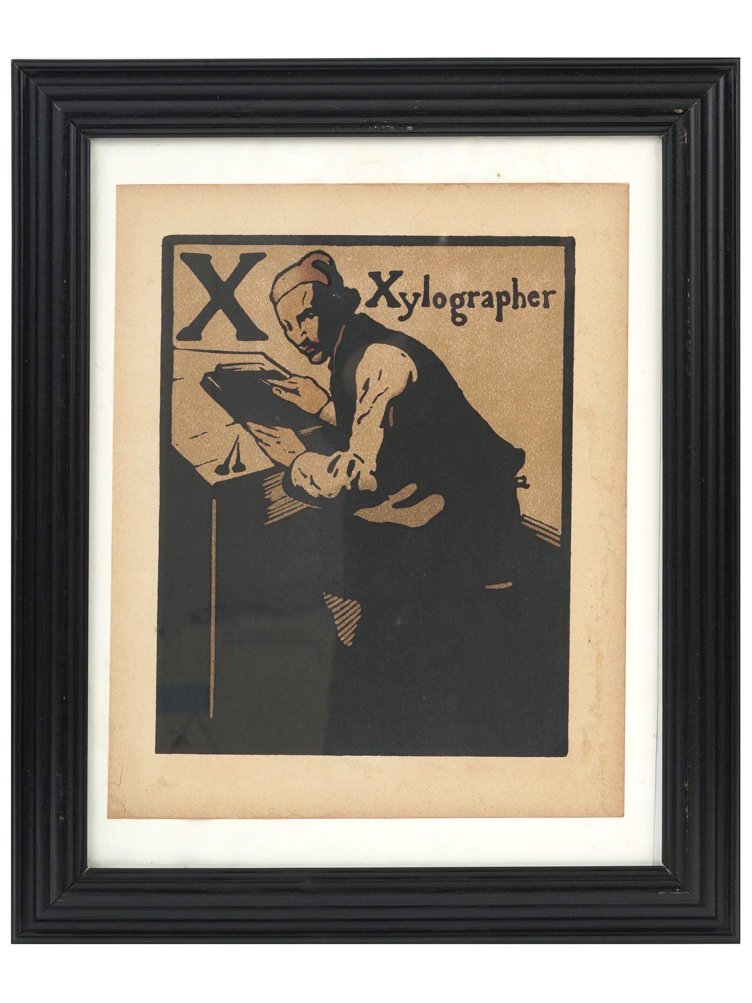 1898 PRINT X FOR XYLOGRAPHER BY WILLIAM NICHOLSON (1 of 4)