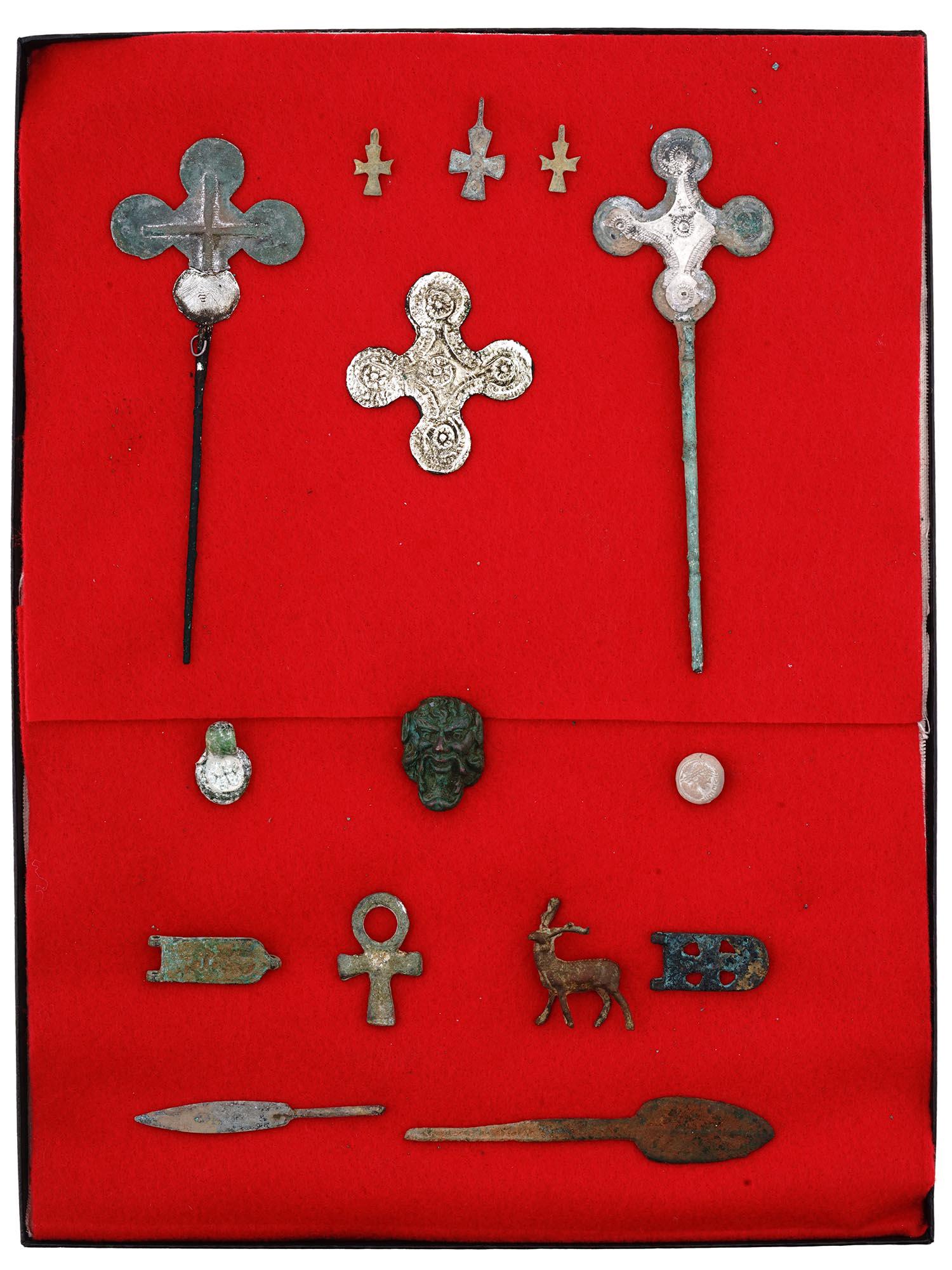 COLLECTION OF ANCIENT BYZANTINE BRONZE RELICS (1 of 12)