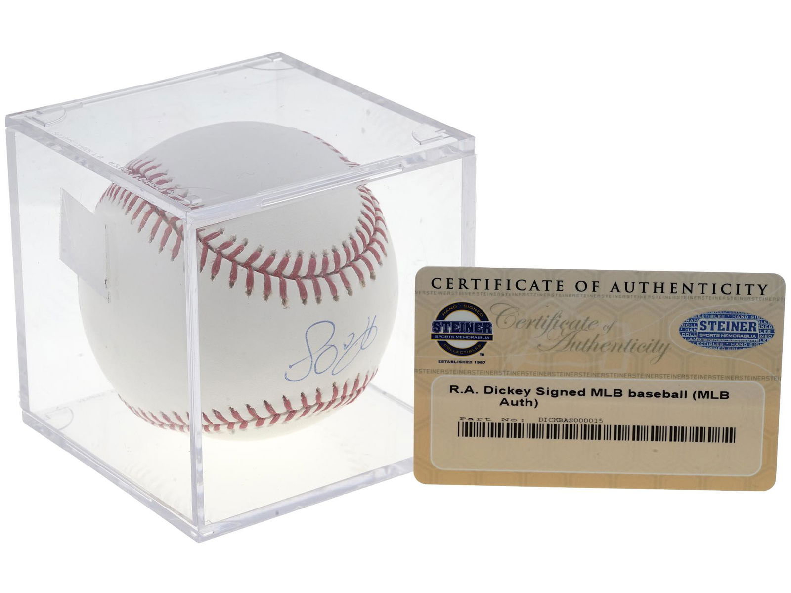 ROBERT ALLEN DICKEY HAND SIGNED BASEBALL W CERTIFICATE (1 of 8)