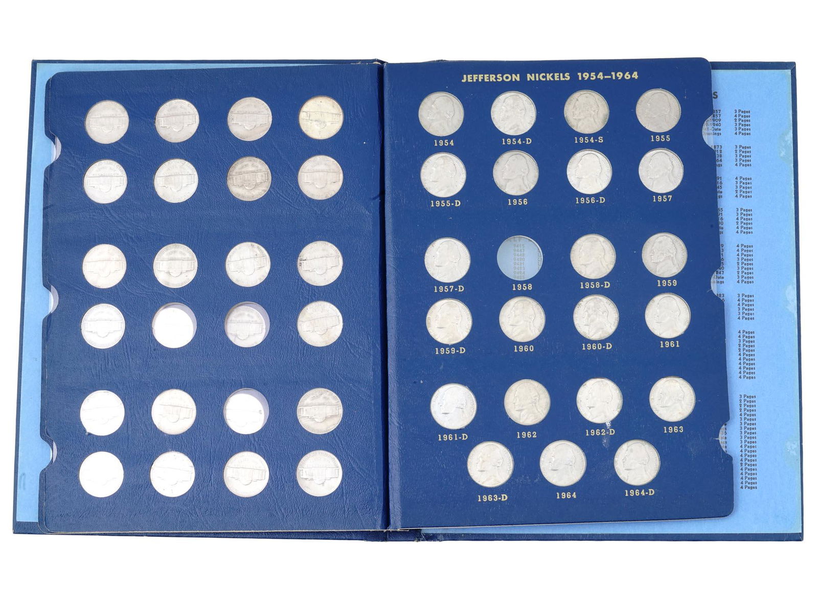 WHITMAN 1938-1964 JEFFERSON NICKELS COIN FOLDER (1 of 7)