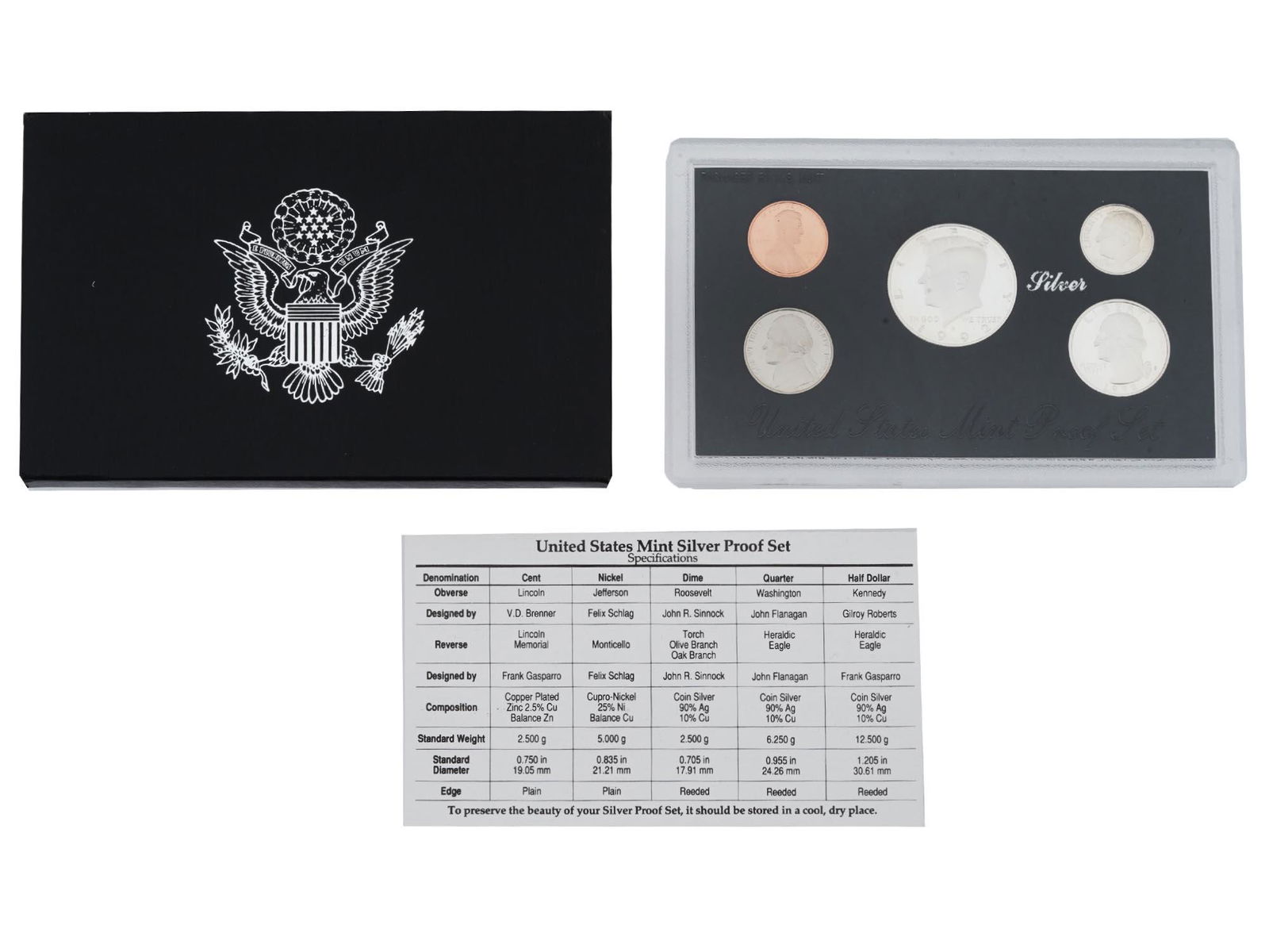 1992 AMERICAN UNITED STATES MINT SILVER PROOF COIN SET (1 of 3)