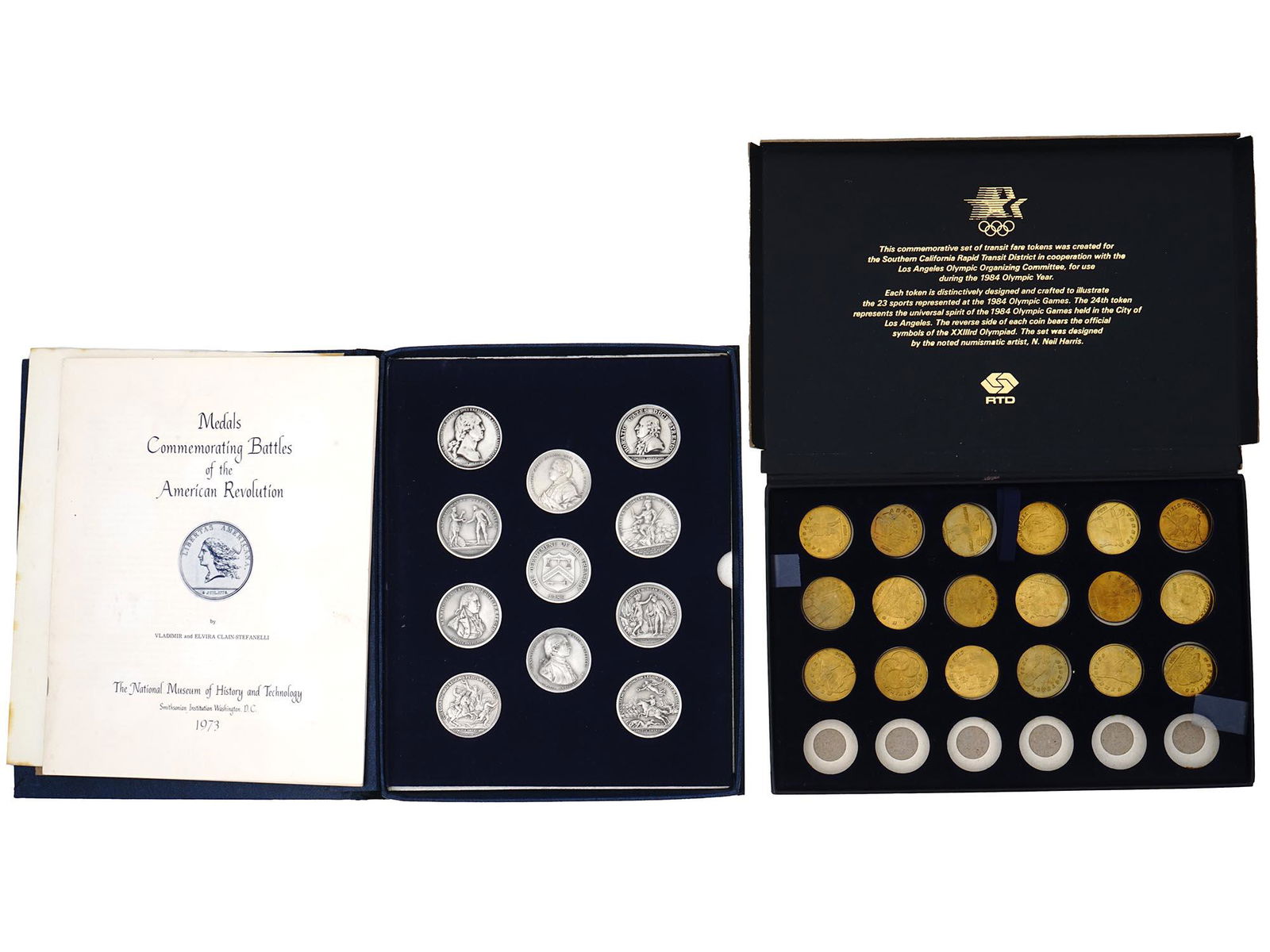 1984 LA OLYMPIC GAMES COINS, US REVOLUTION MEDALS (1 of 12)