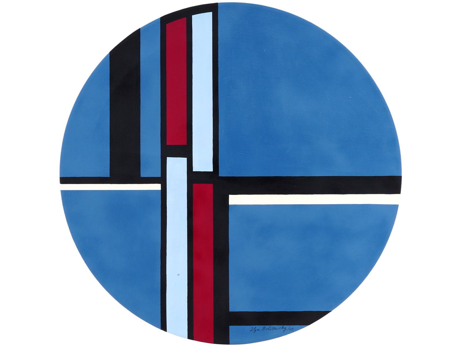 GEOMETRIC ABSTRACT ACRYLIC PAINTING BY ILYA BOLOTOWSKY (1 of 6)