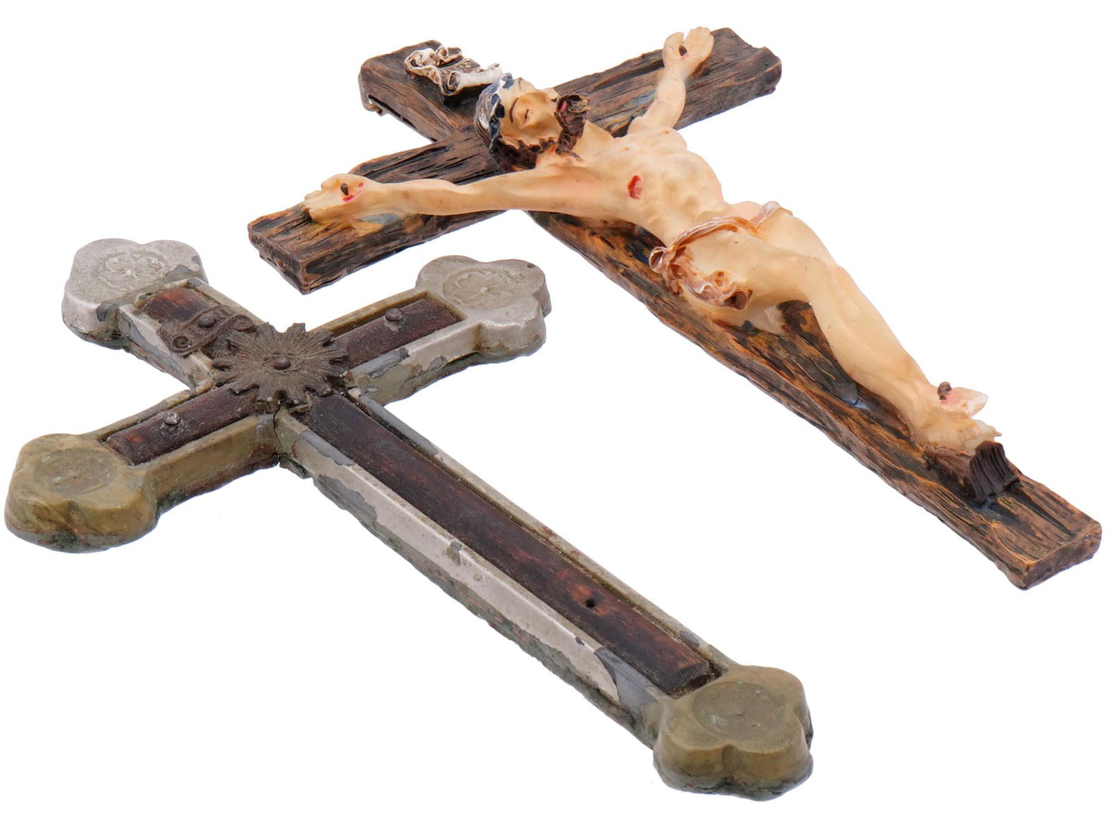 ANTIQUE AND VINTAGE CHRISTIAN CRUCIFIX CROSSES (1 of 3)