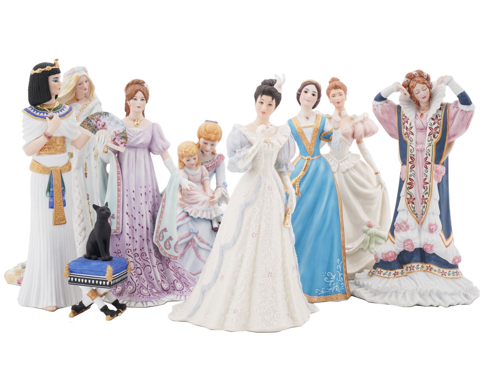 LOT OF EIGHT PORCELAIN FIGURES OF LADIES BY LENOX (1 of 12)