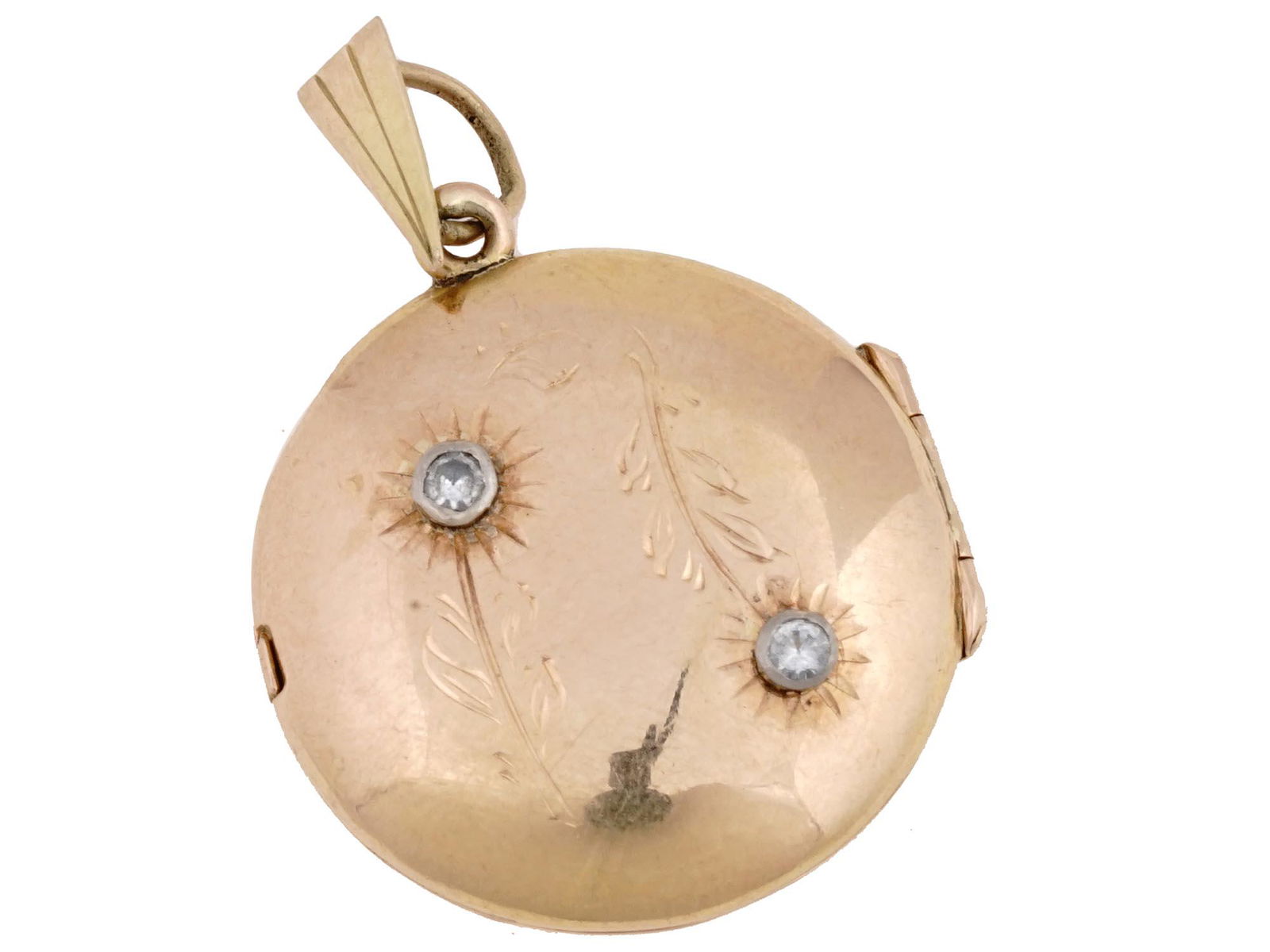 VICTORIAN ERA 18K GOLD DIAMONDS LOCKET PENDANT (1 of 7)