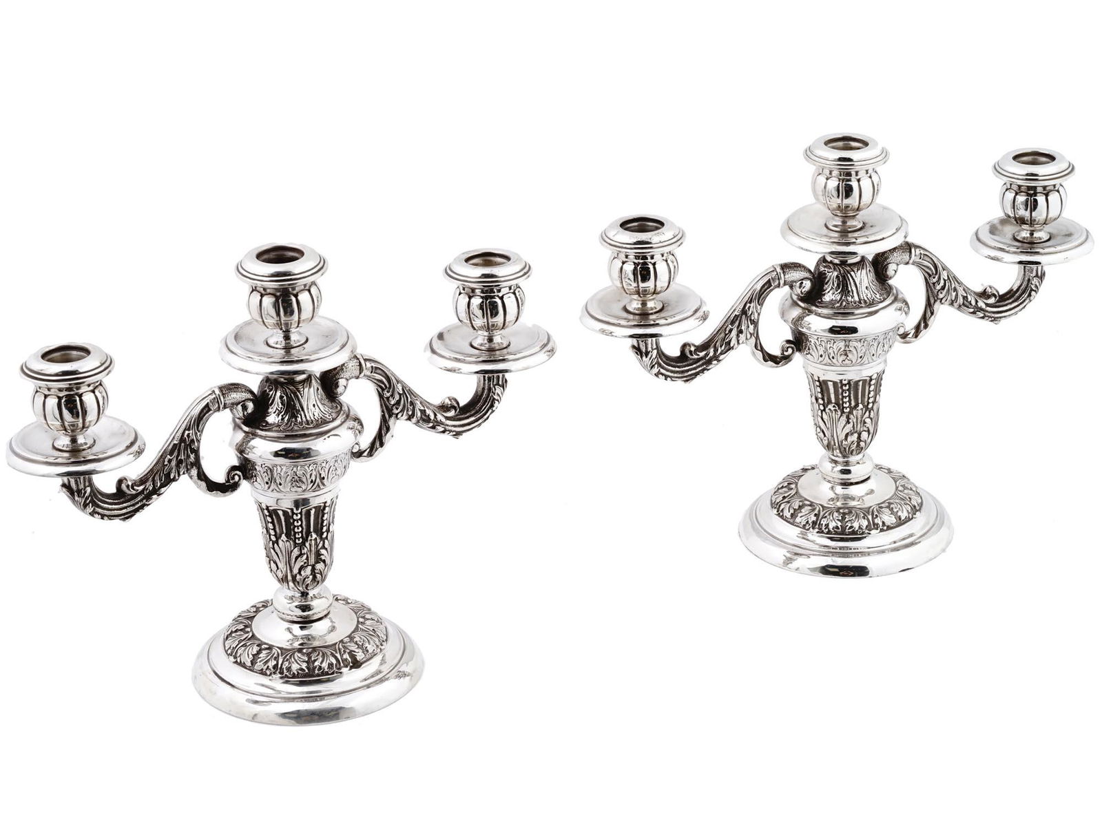 BUCCELLATI STERLING SILVER THREE LIGHT CANDELABRAS (1 of 6)