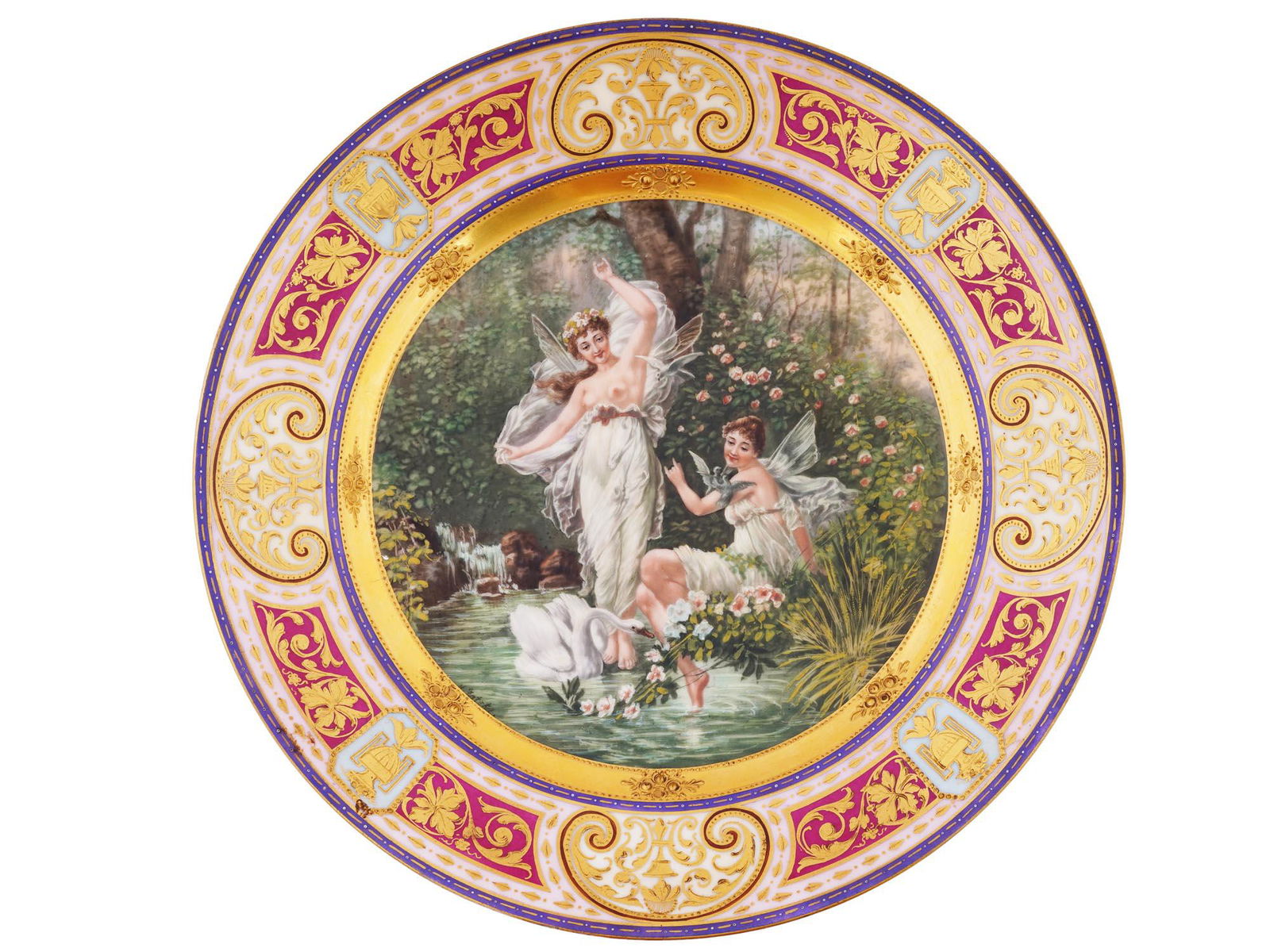 ANTIQUE ROYAL VIENNA CABINET PORCELAIN PLATE SIGNED (1 of 7)