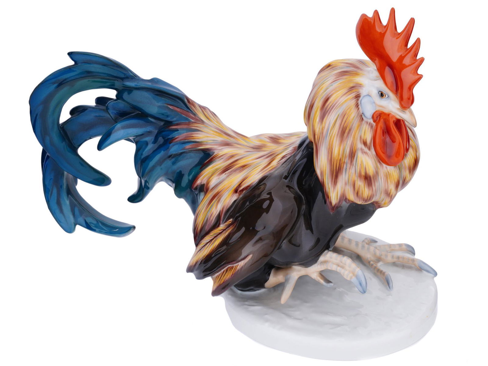 ROSENTHAL PORCELAIN ROOSTER FIGURINE BY J FELDTMANN (1 of 8)