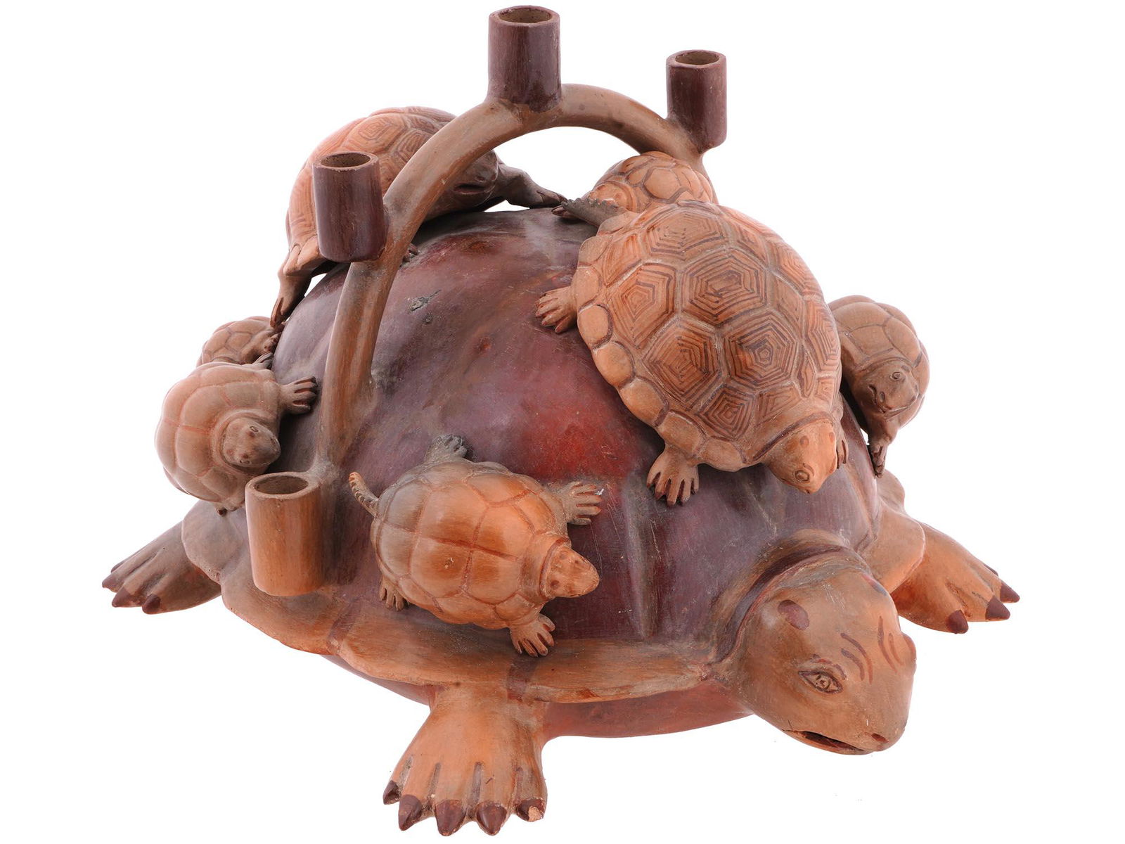 VINTAGE HERON MARTINEZ MENDOZA CERAMIC TURTLE CANDELABRA (1 of 11)