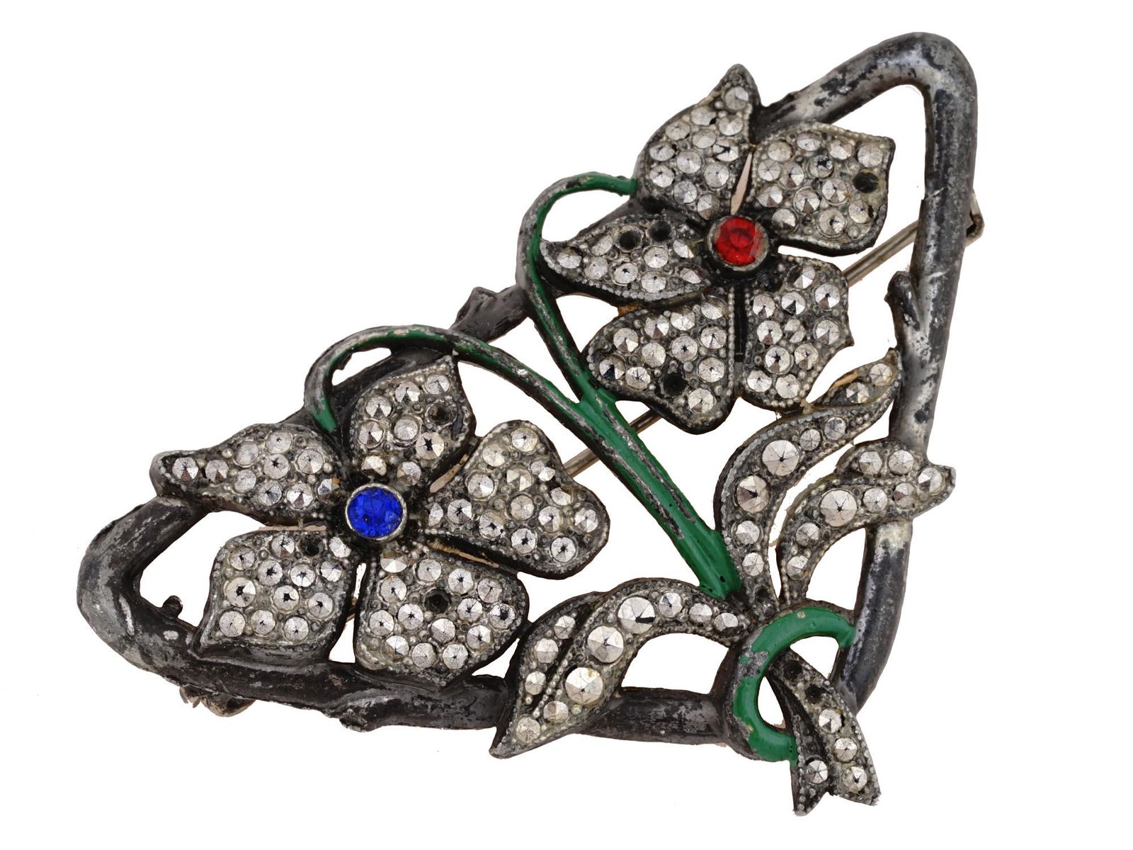 ART DECO AMERICAN STERLING SILVER JEWELRY BROOCH (1 of 3)