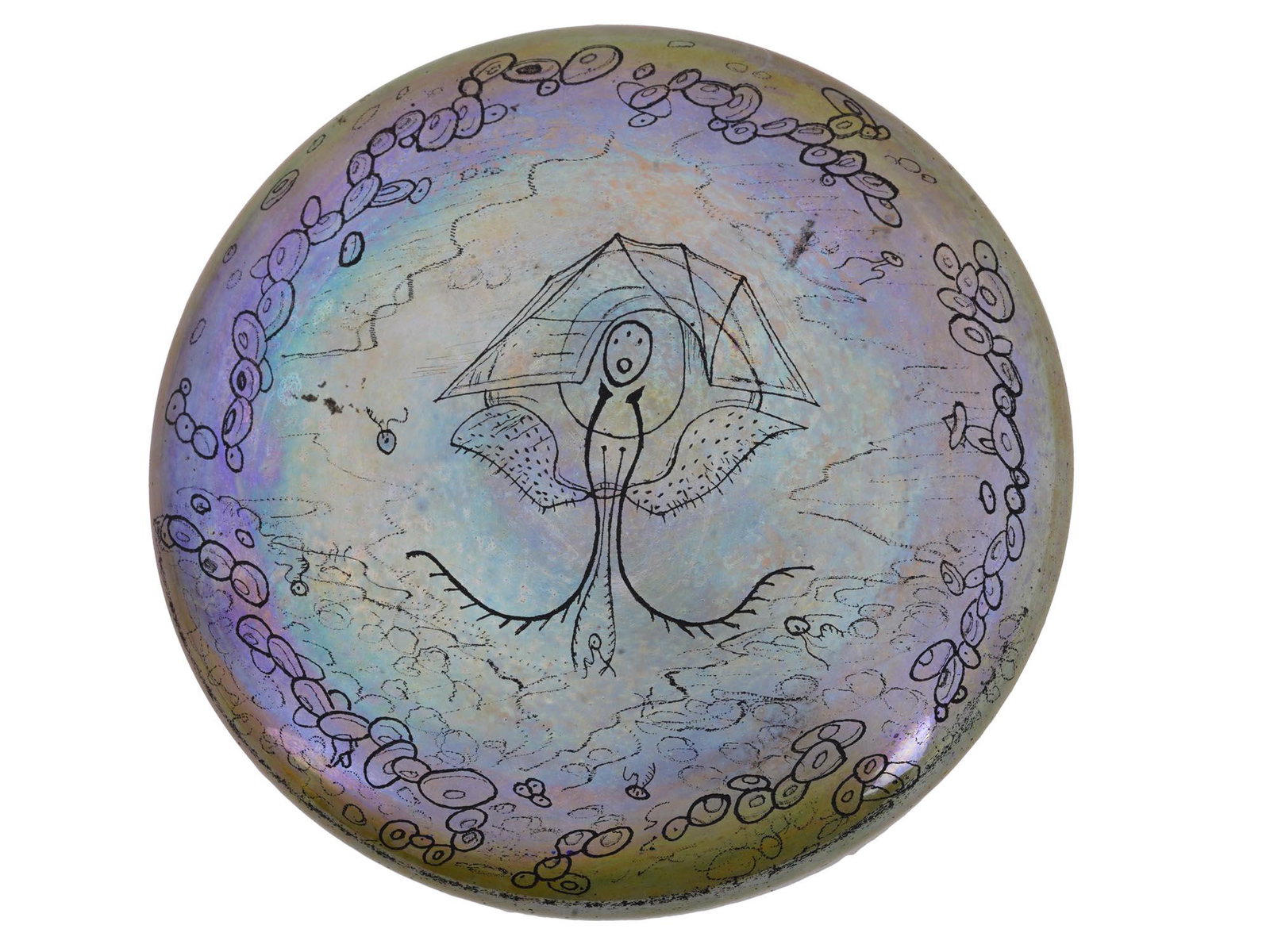 AMERICAN GLASS PAPERWEIGHT PLANETARIUM BY TIM JENMAN (1 of 6)