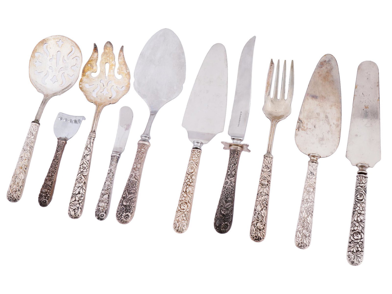 GROUP OF STERLING STEEL S KIRK SON CUTLERY PIECES (1 of 12)