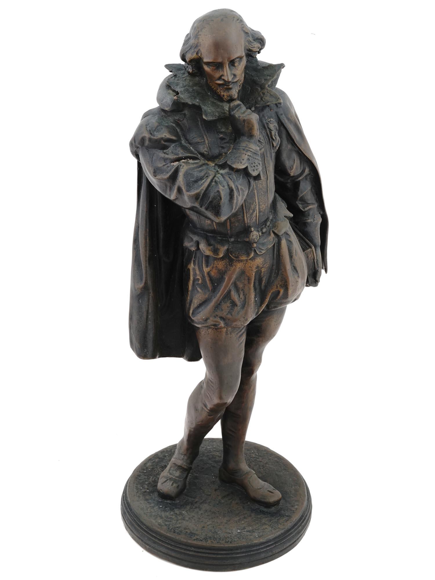FRENCH SHAKESPEARE BRONZE SCULPTURE BY JEAN SALMSON (1 of 9)