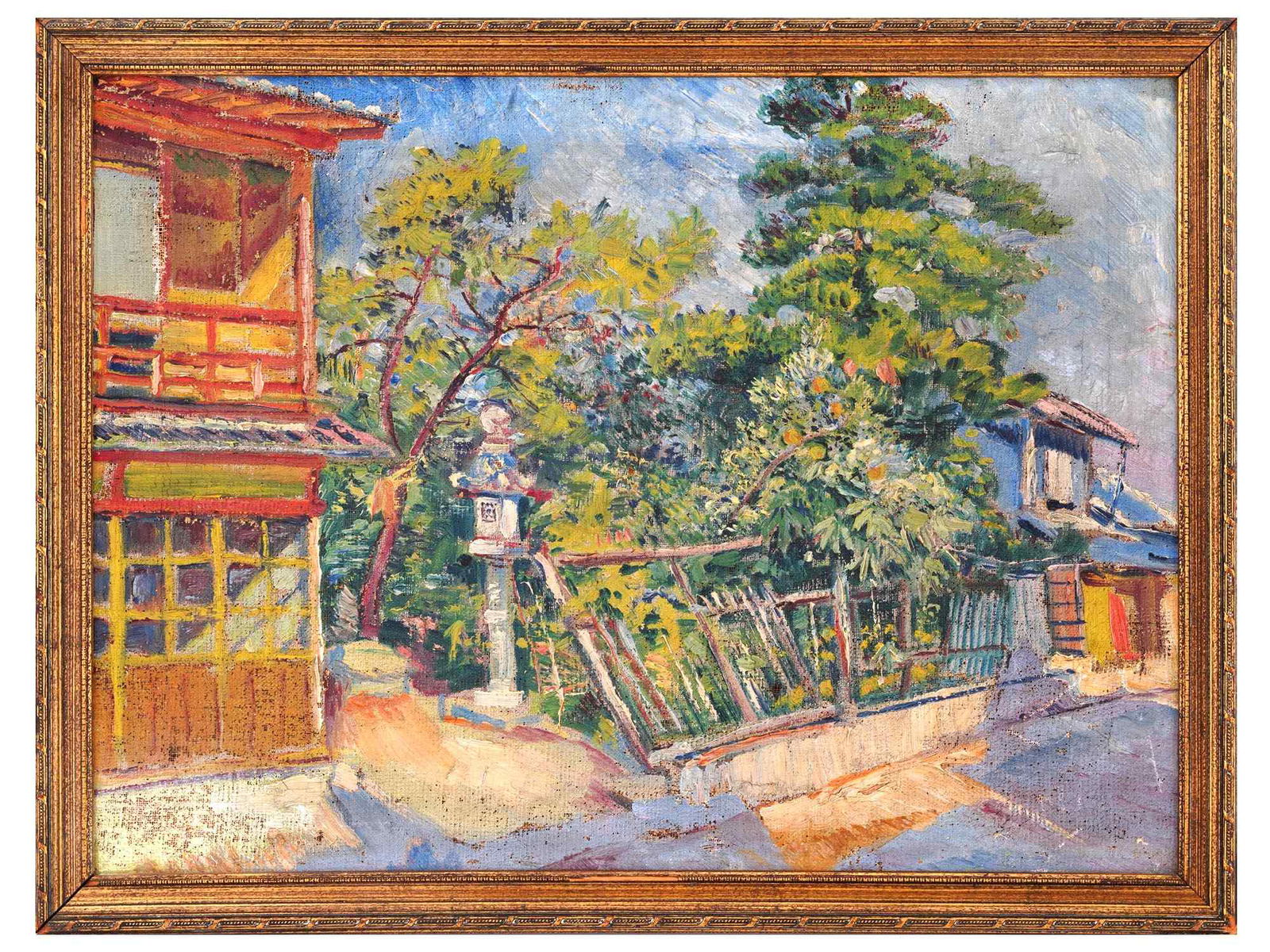 ANTIQUE JAPANESE OIL PAINTING BY KATSUSHIKA HOKUSAI (1 of 8)