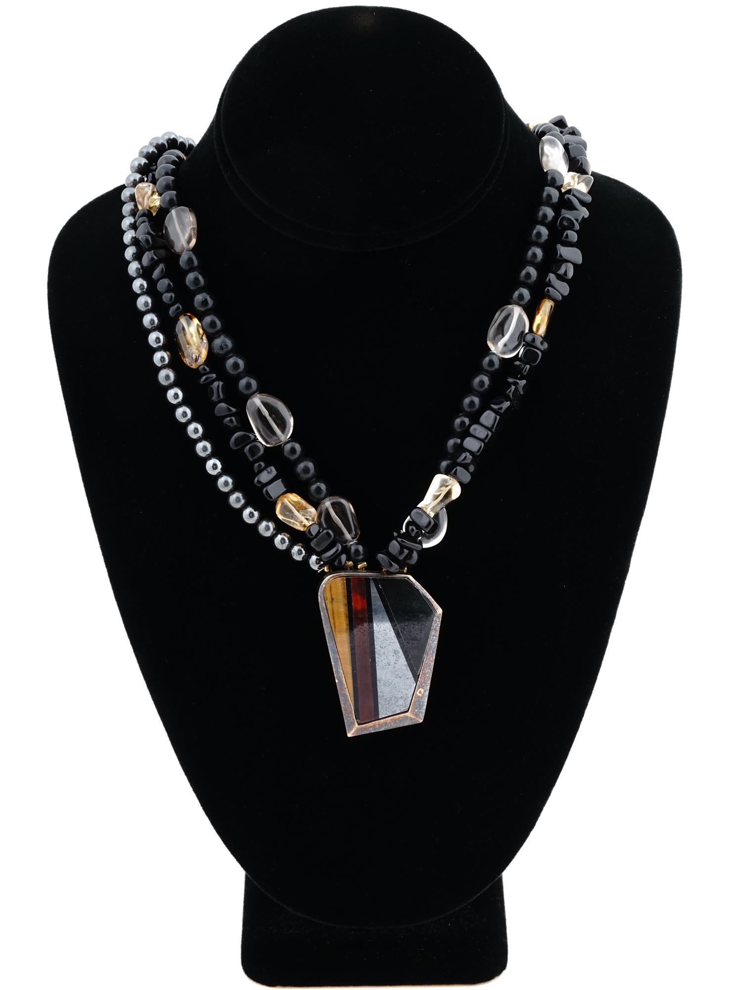 KAY YIN LO STERLING SILVER BEADED CHOKER NECKLACE (1 of 5)