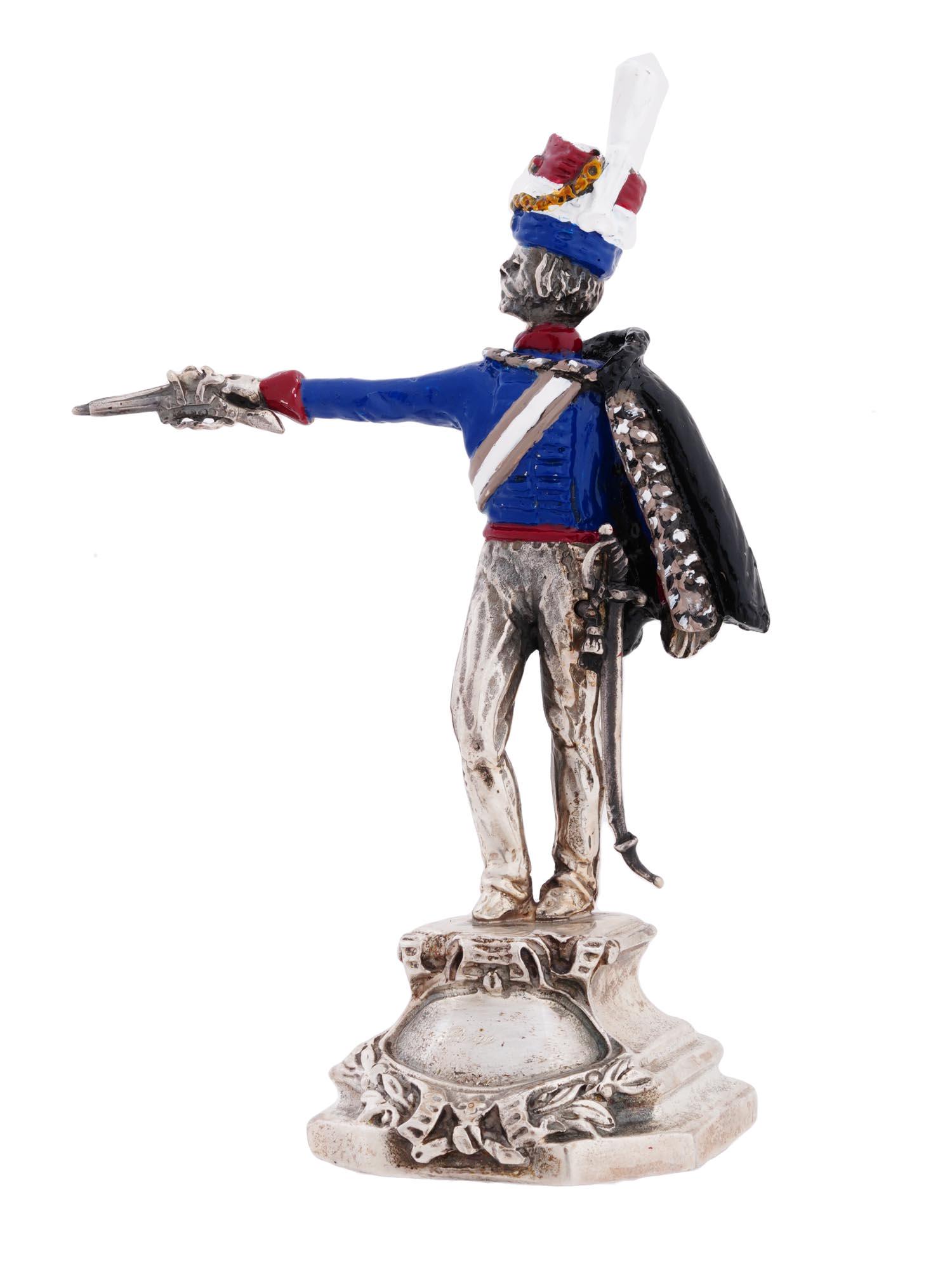 ANTIQUE ITALIAN 800 SILVER ENAMEL MILITARY FIGURE (1 of 7)
