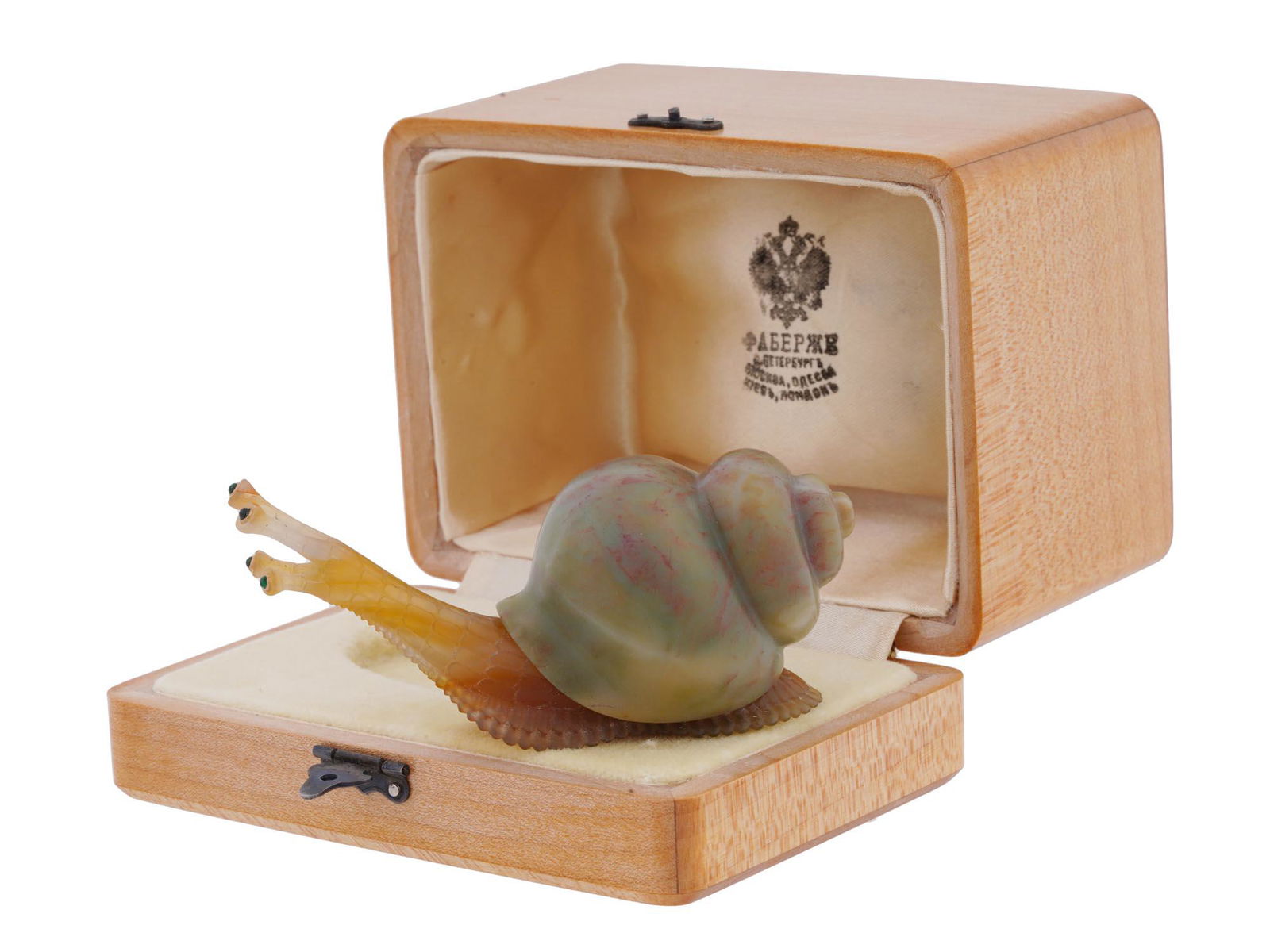 RUSSIAN HAND CARVED AGATE FIGURINE OF A SNAIL (1 of 11)