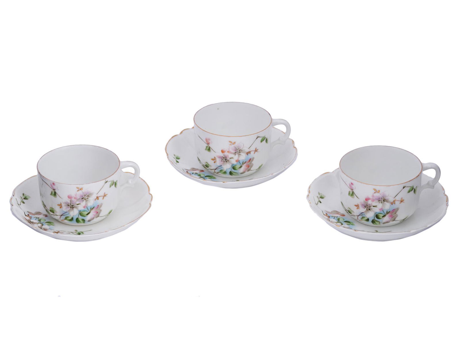 ANTIQUE RUSSIAN IMPERIAL KUZNETSOV PORCELAIN TEA SET (1 of 7)