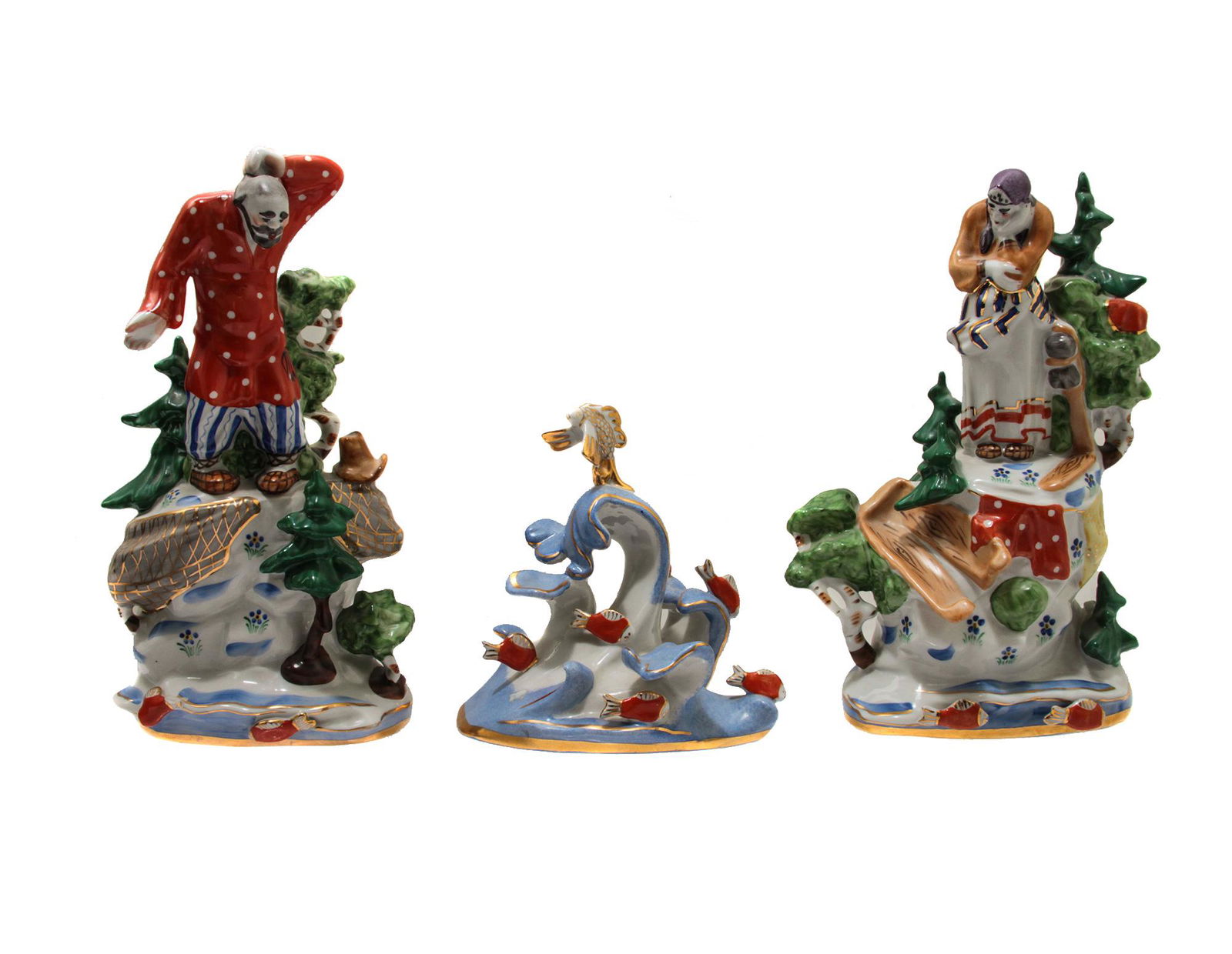 RUSSIAN PORCELAIN INSTALLATION SKAZKA ZOLOTAY RYBKA (1 of 5)