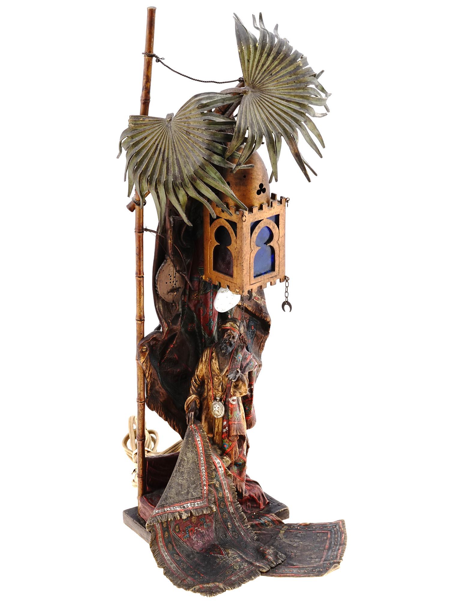 FRANZ BERGMAN AUSTRIAN BRONZE LAMP CARPET SELLER (1 of 9)