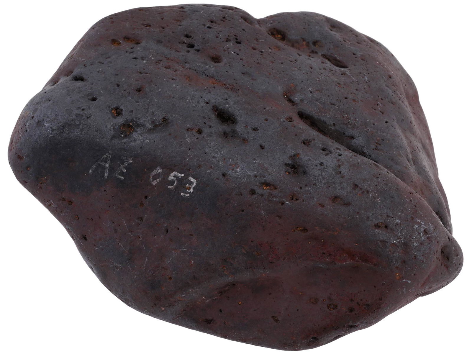 LARGE IRON METEORITE SLAB SLICE NUMBERED SPECIMEN (1 of 7)