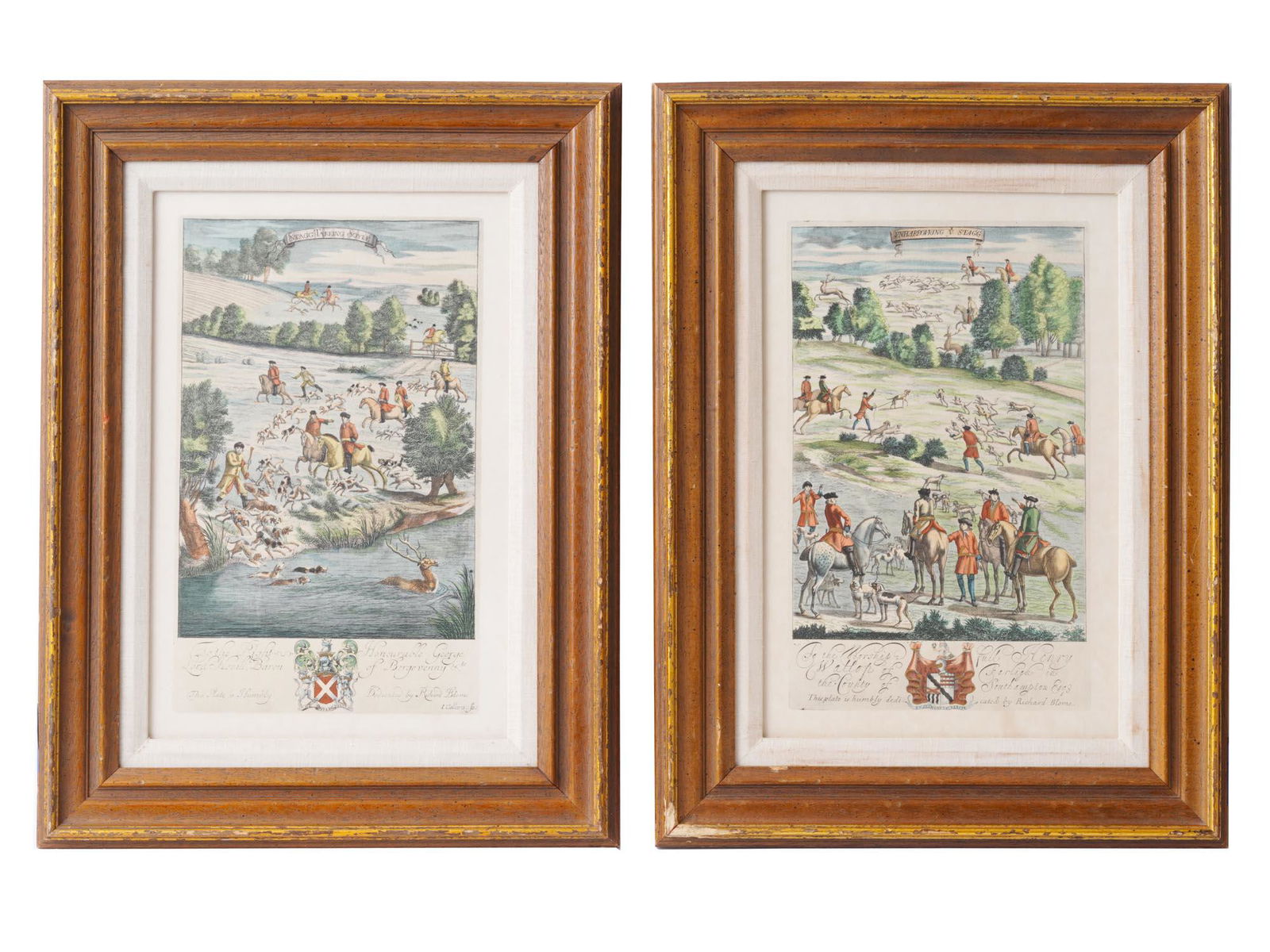 ENGLISH HAND COLOR ENGRAVINGS AFTER RICHARD BLOME (1 of 8)